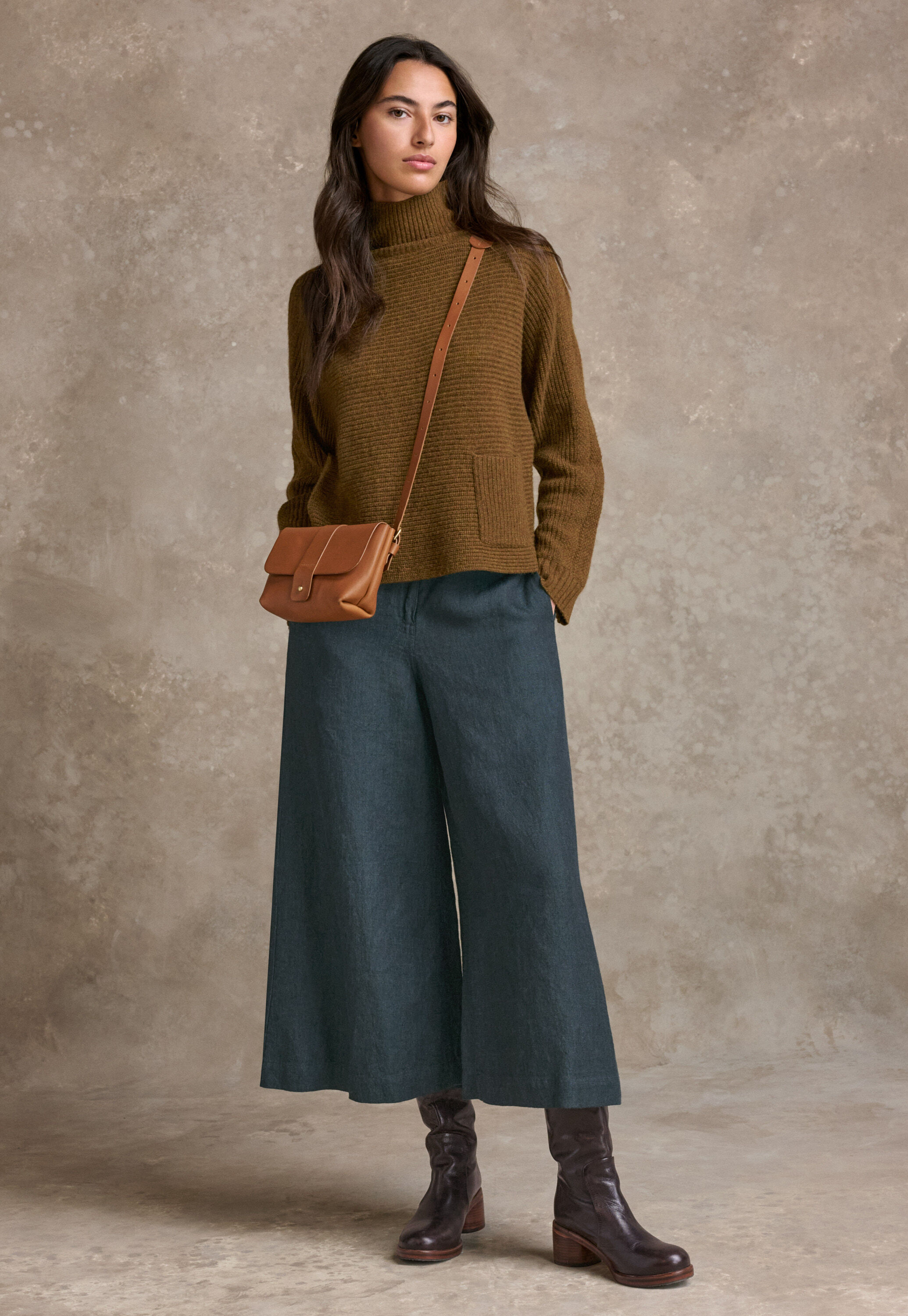 Dolman-sleeve sweater