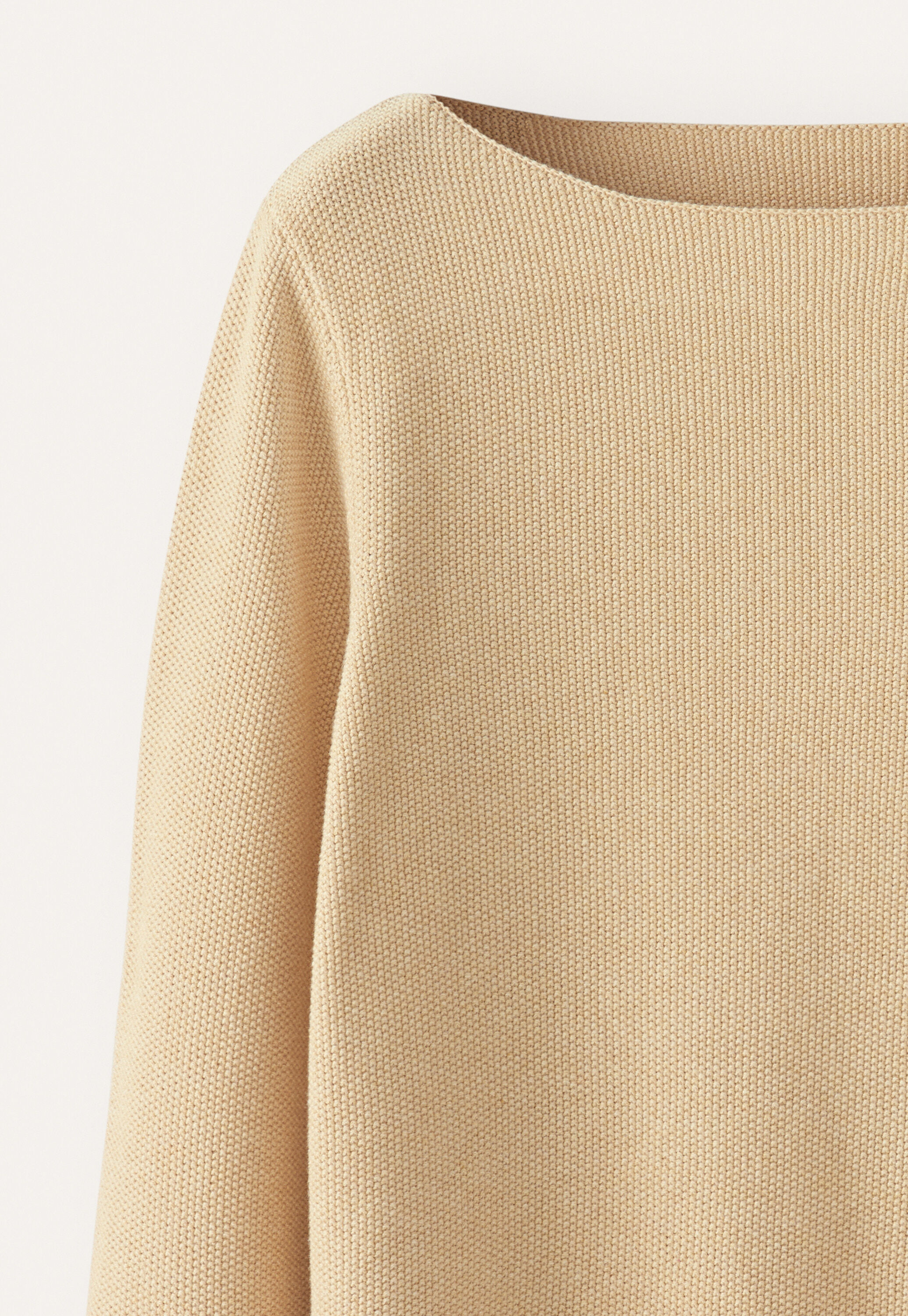 Boat-neck sweater, Pale corn, large