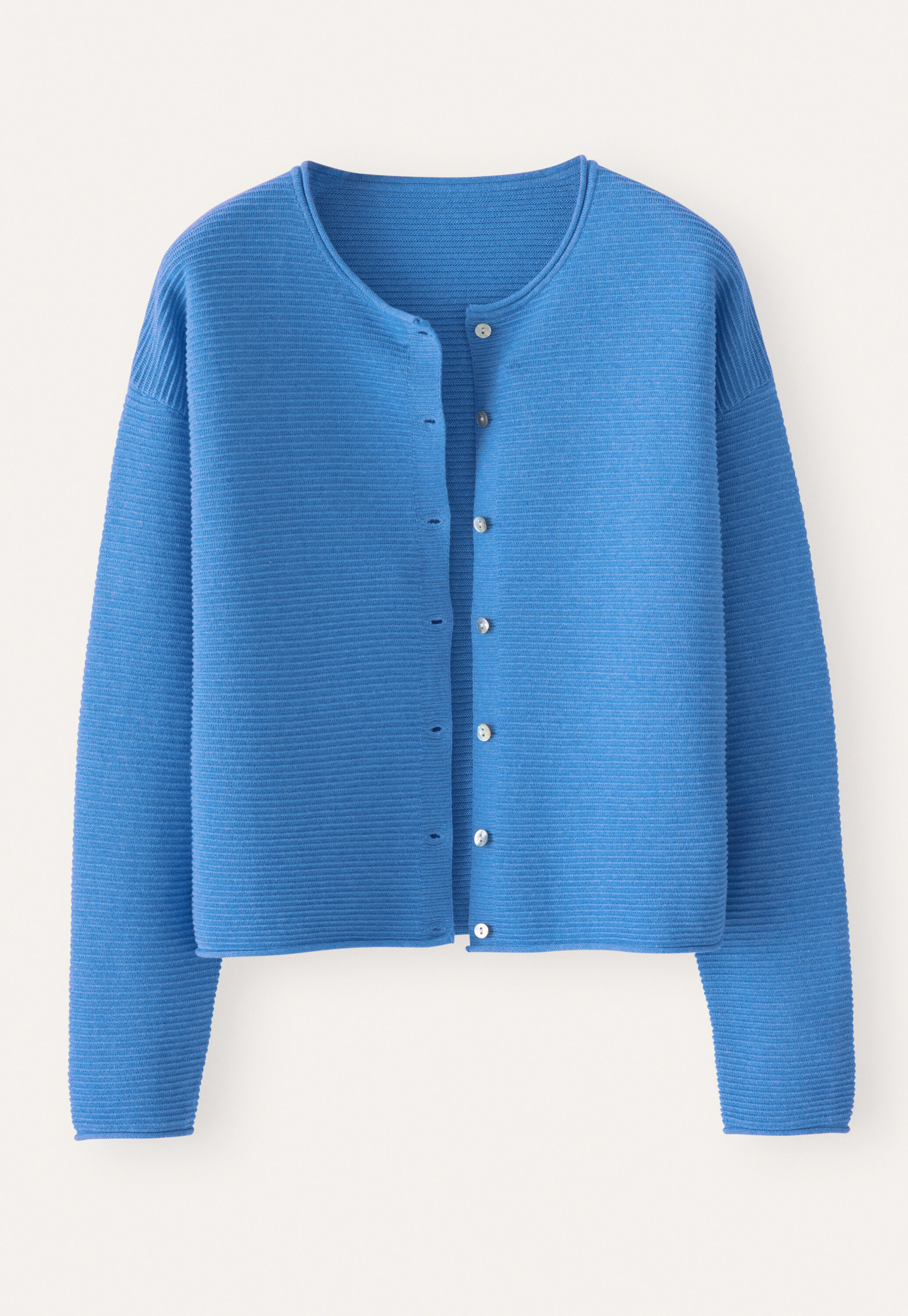 Ripple-stitch cardigan