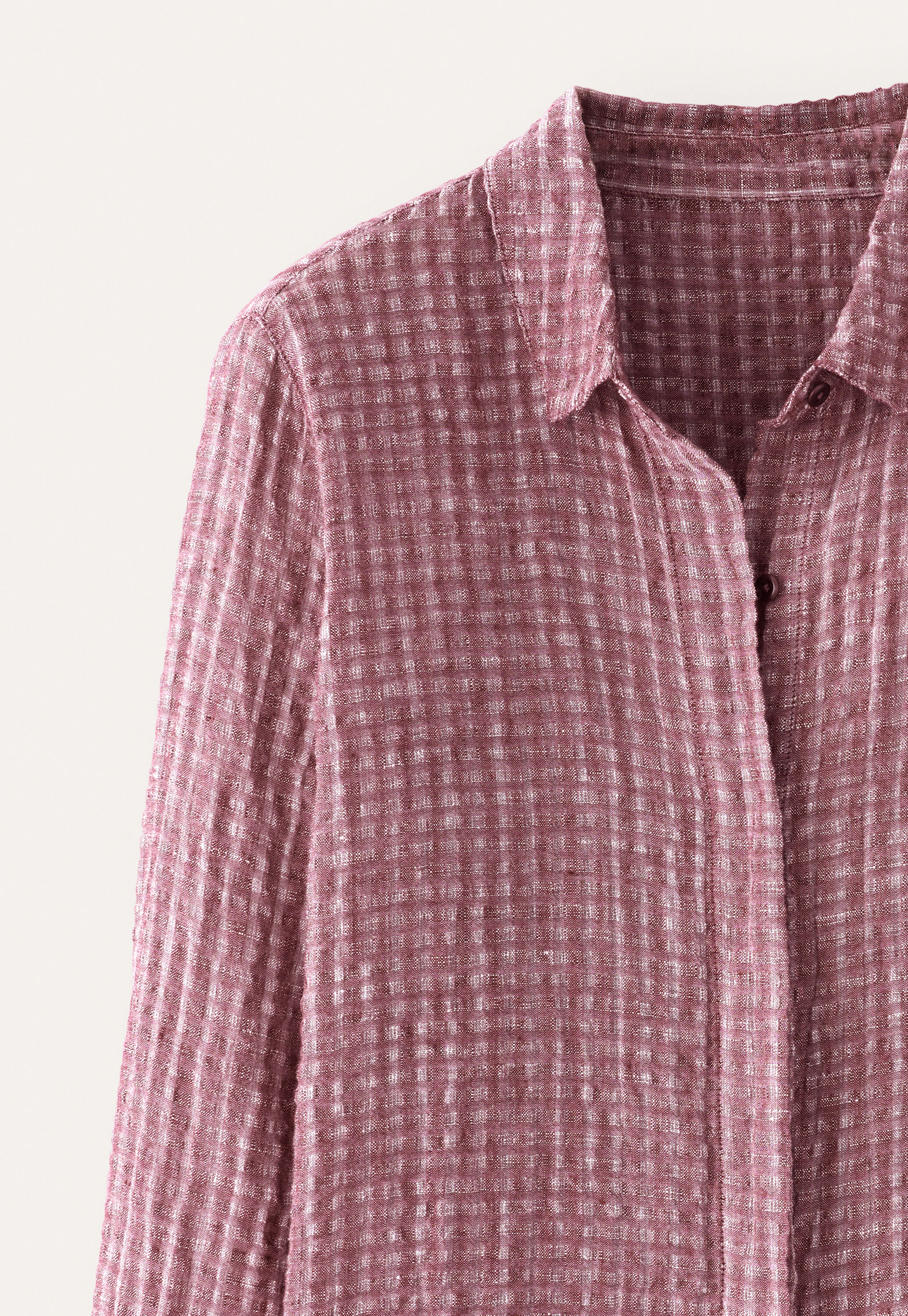 Seersucker checked shirt