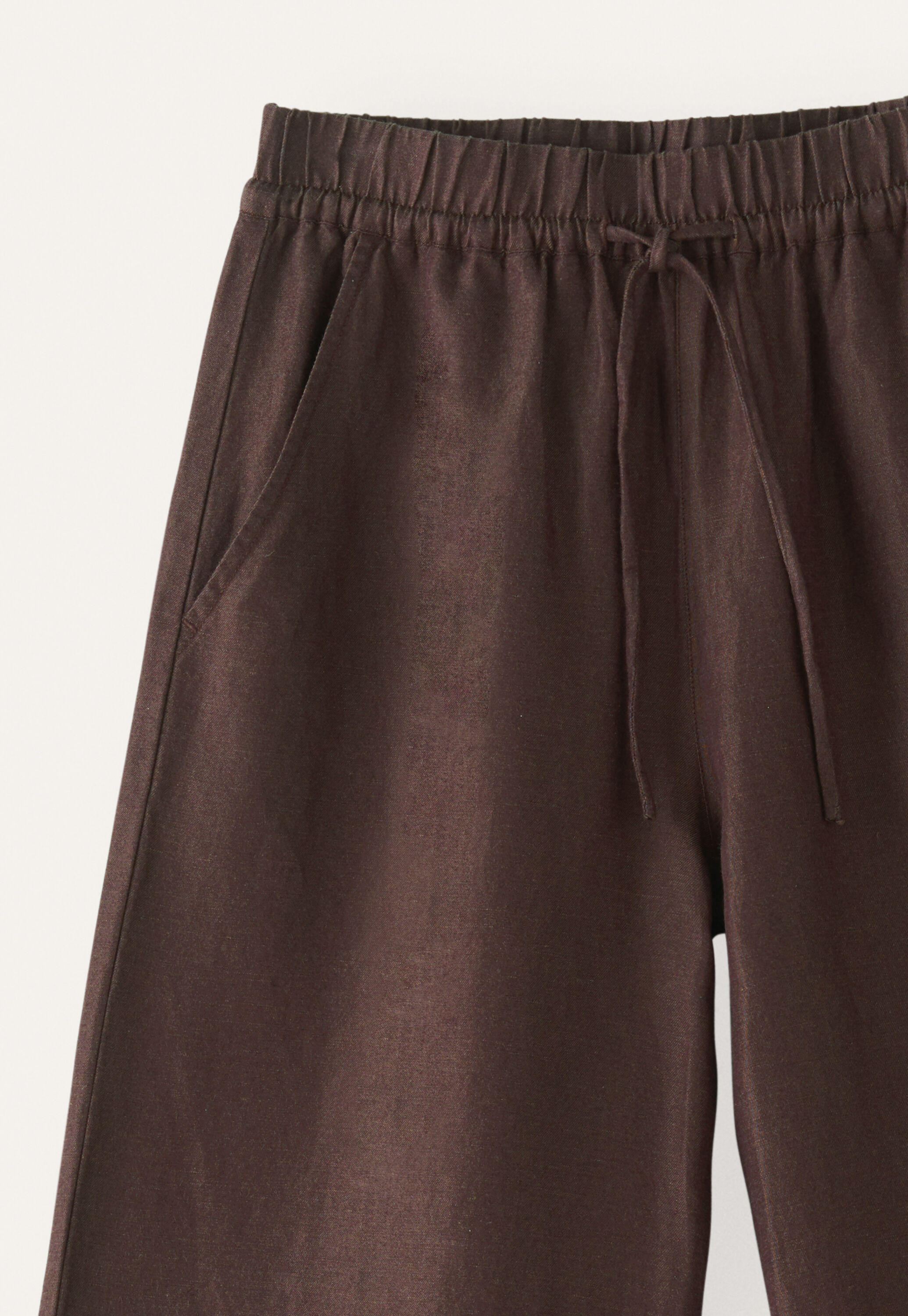 Wide-leg drawstring trousers