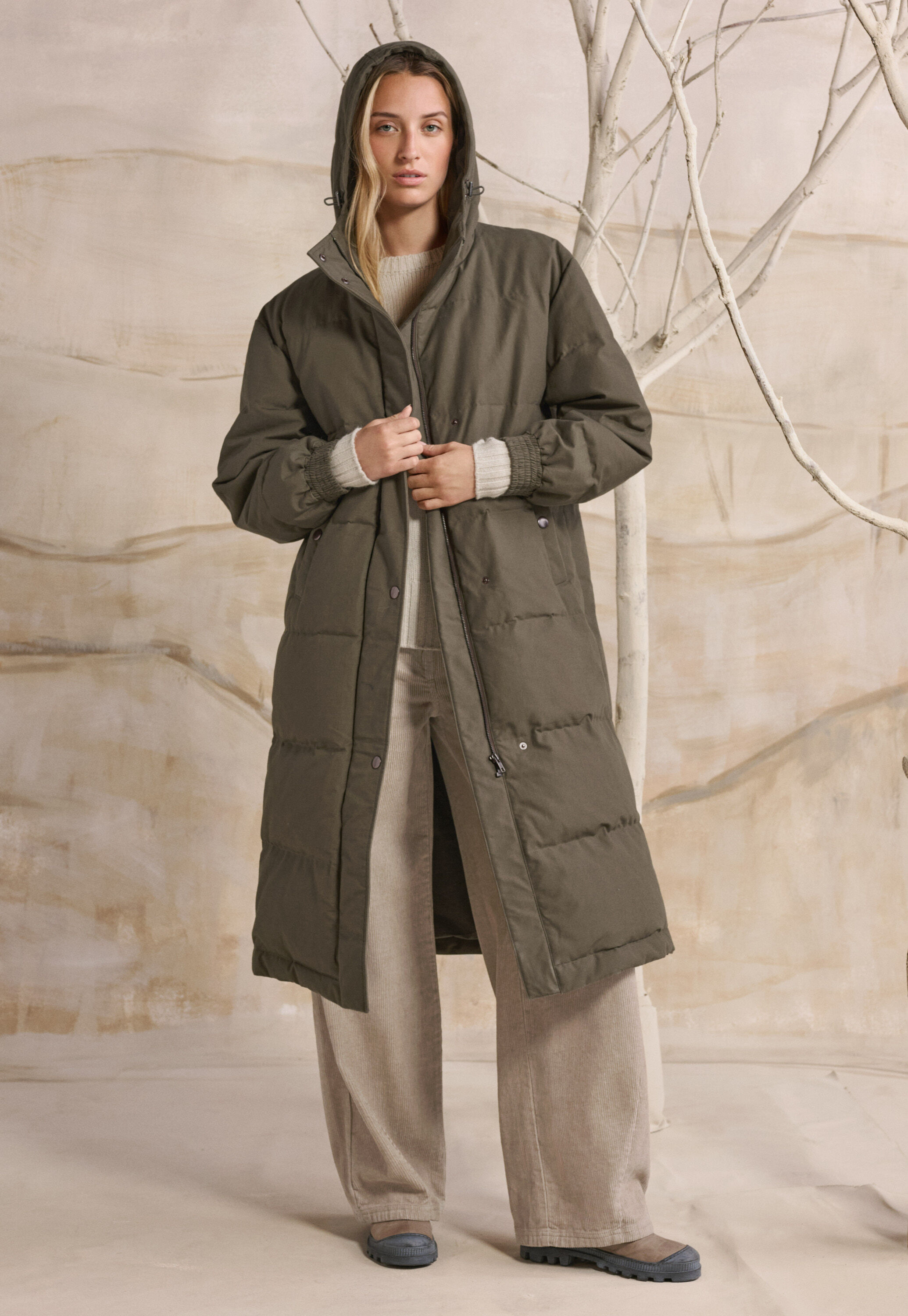 Long padded coat