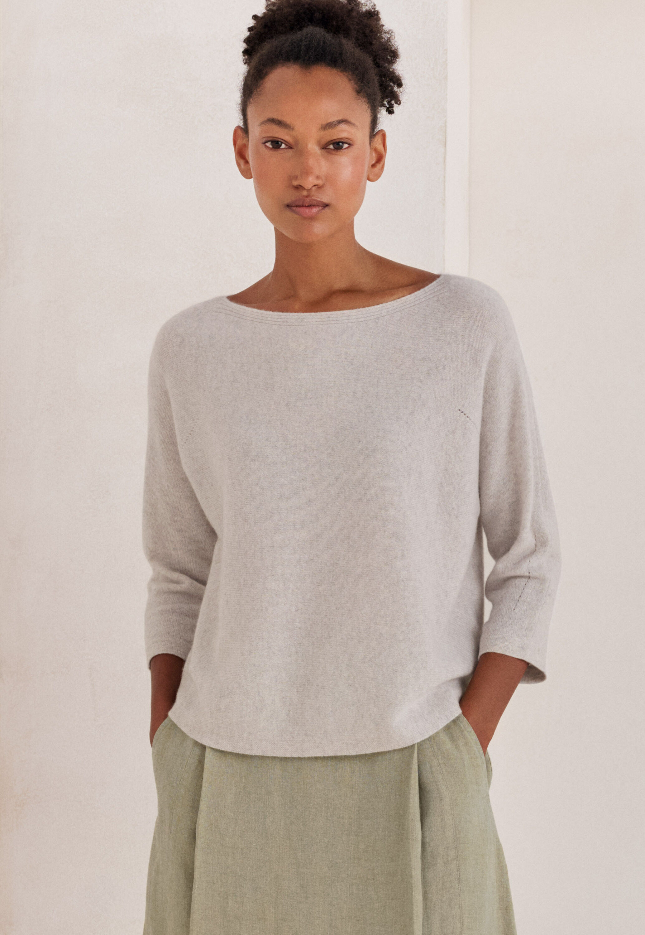 Boat-neck sweater