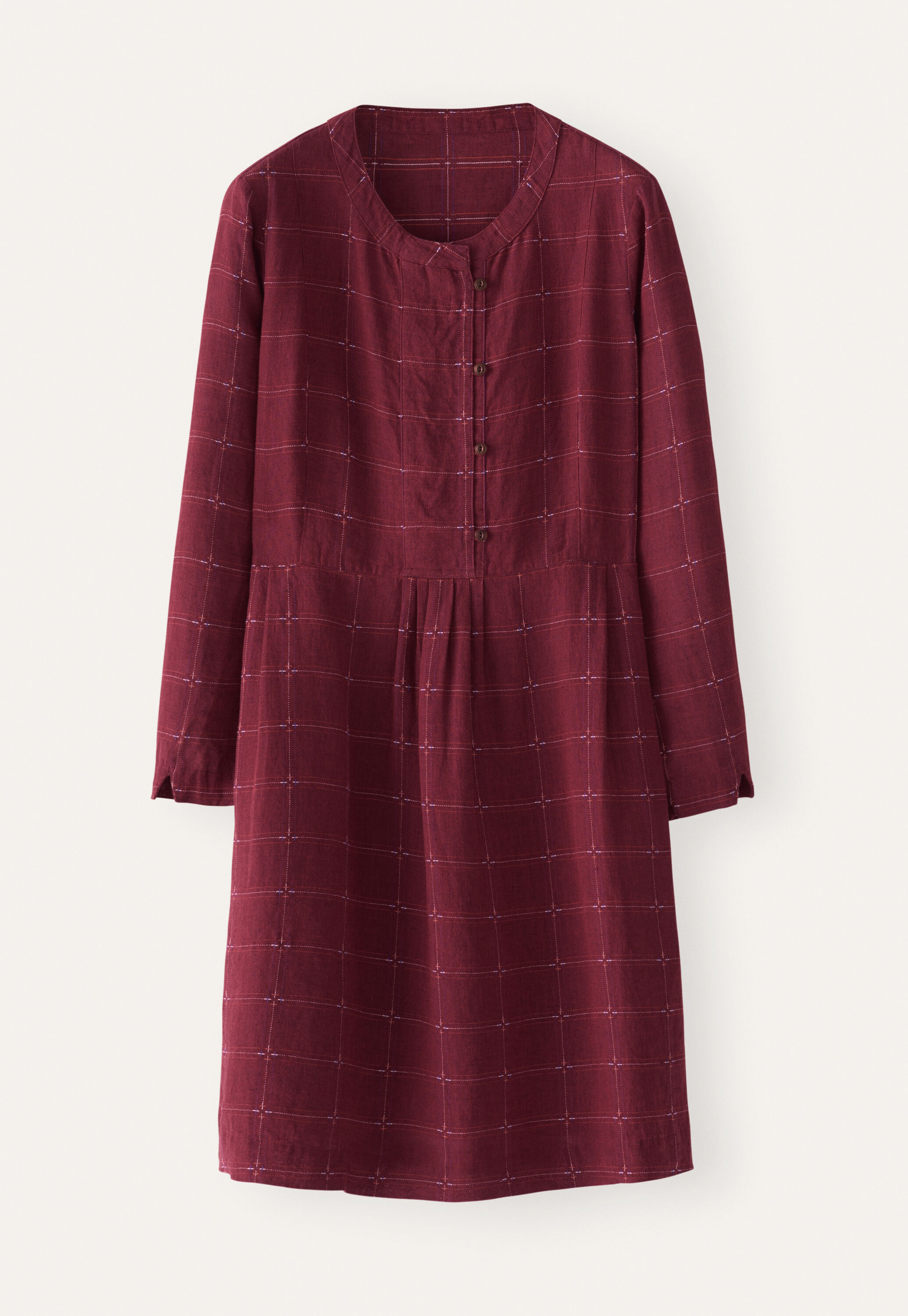 Checked pleated dress
