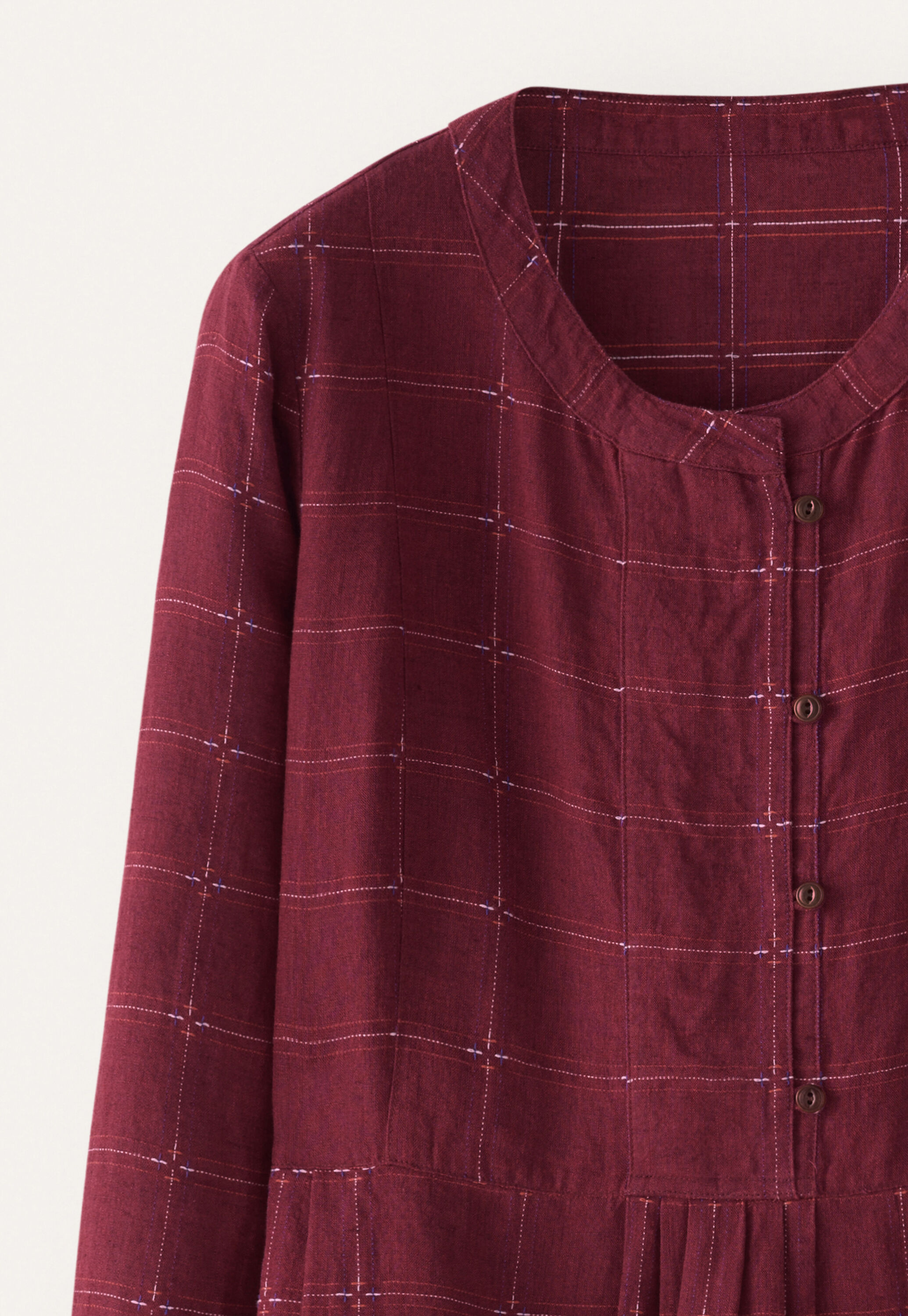 Checked pleated dress