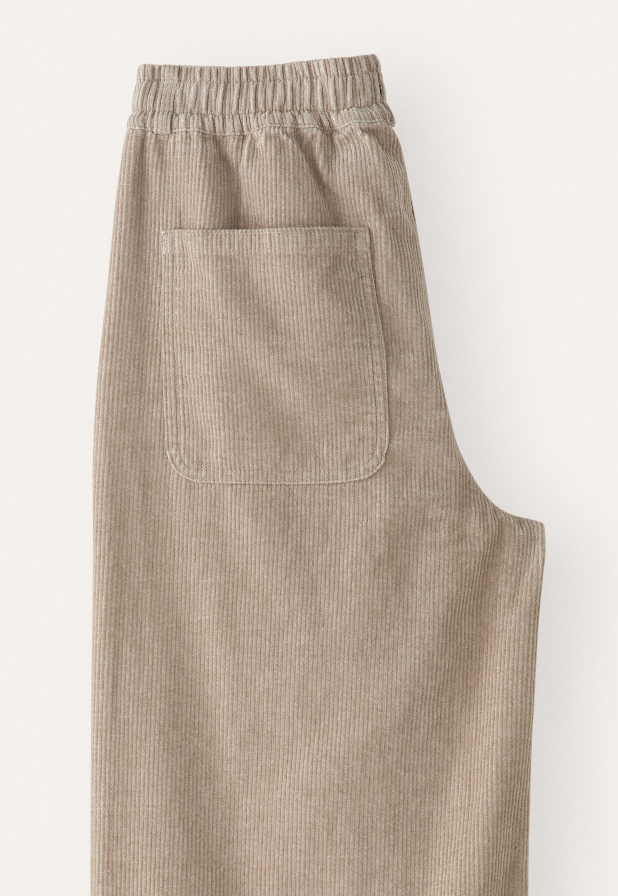 Cord dart-hem trousers