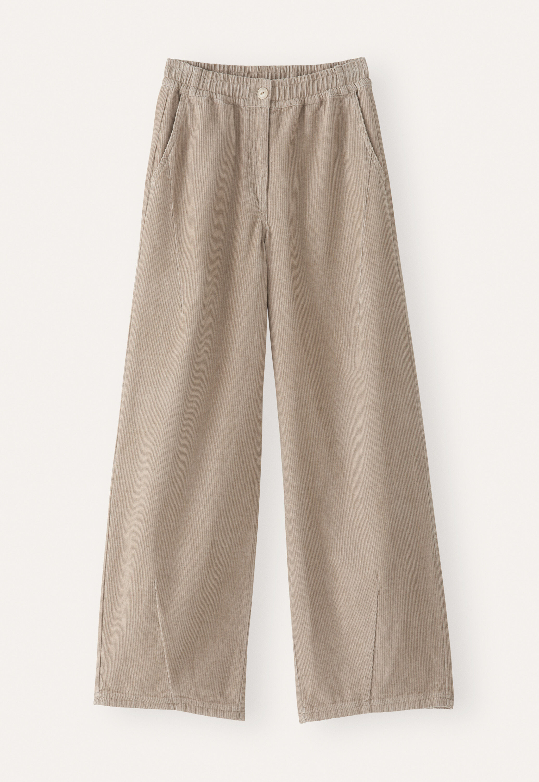 Cord dart-hem trousers