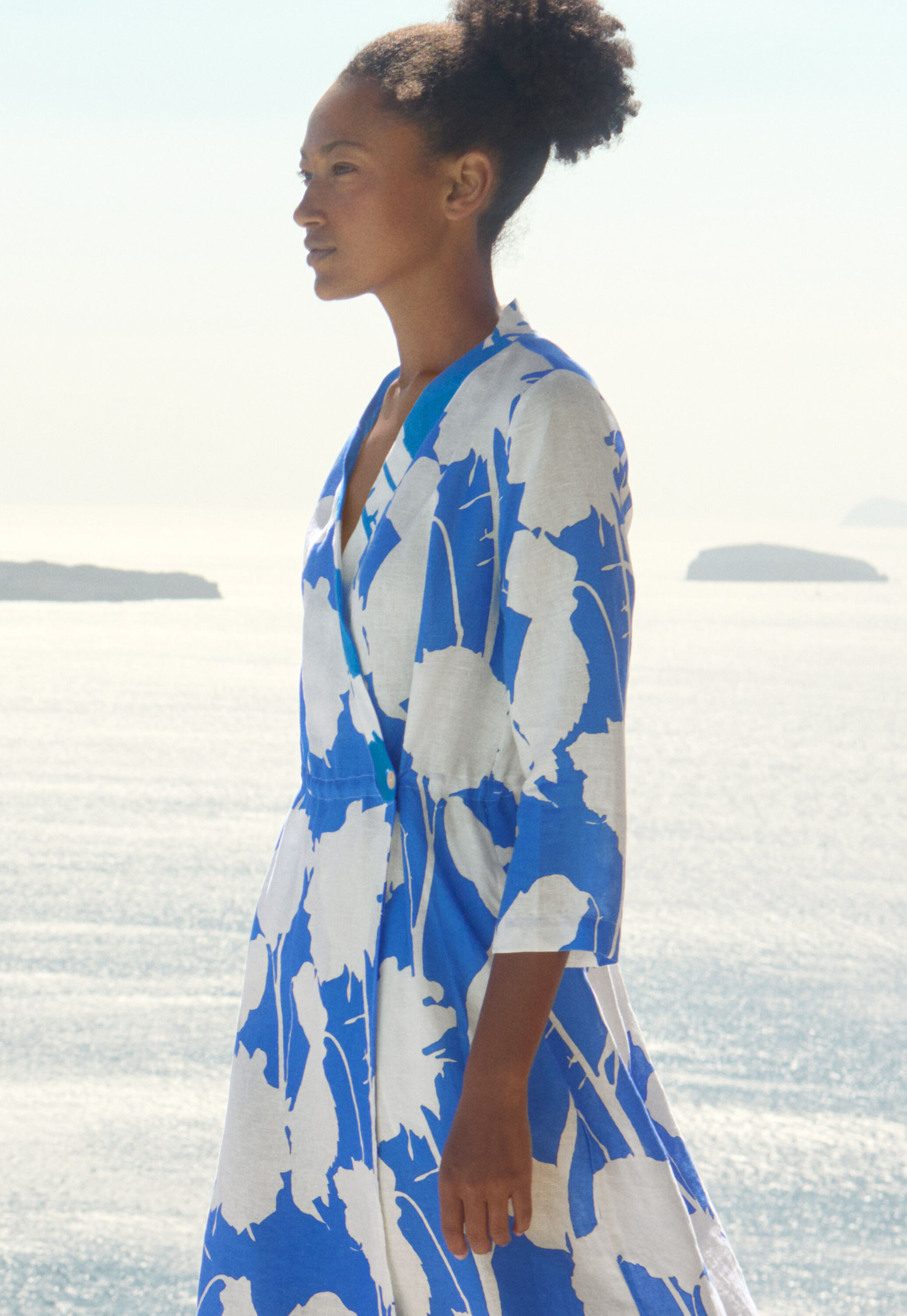 Printed wrap-dress