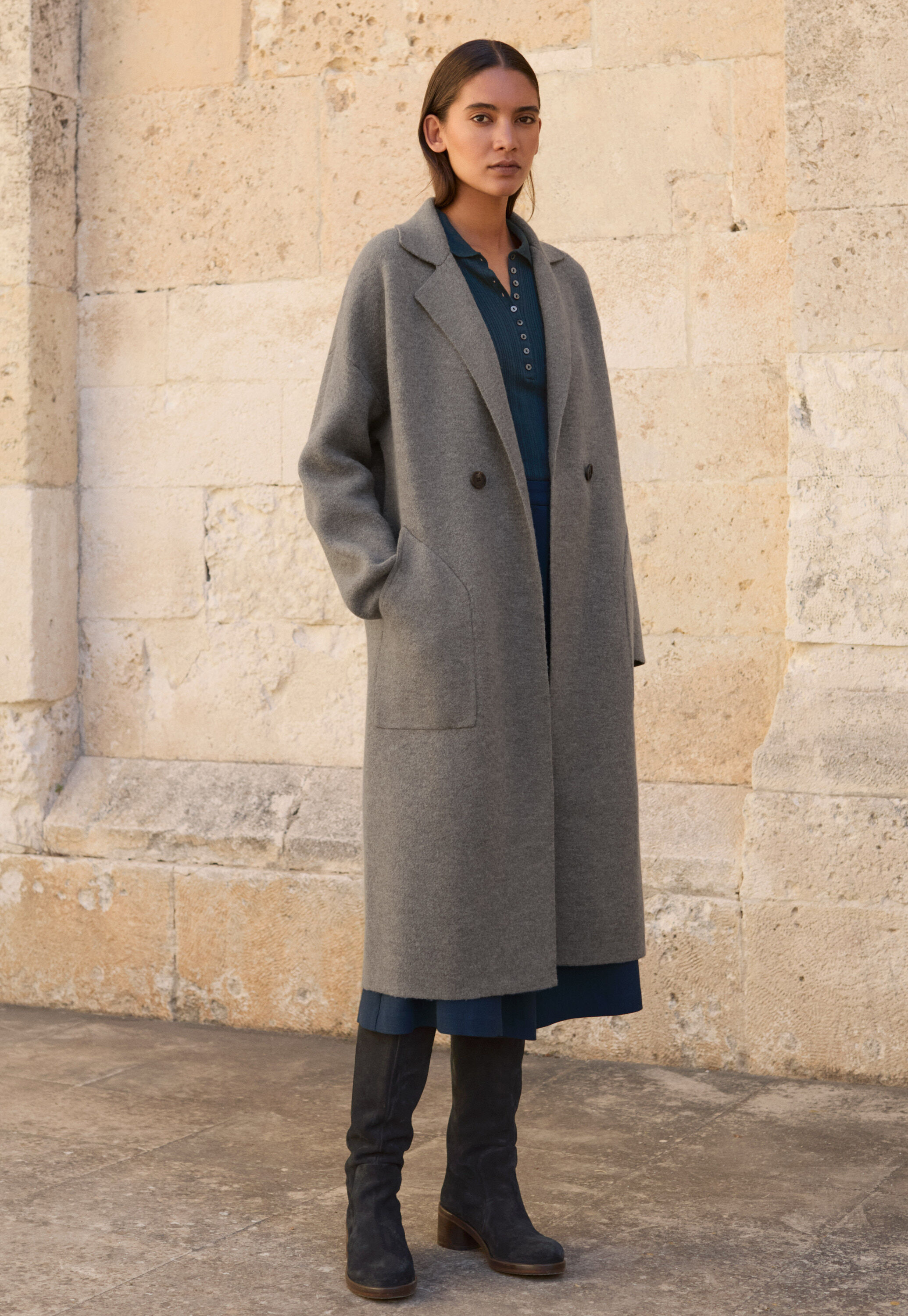 Edge-to-edge cardigan
