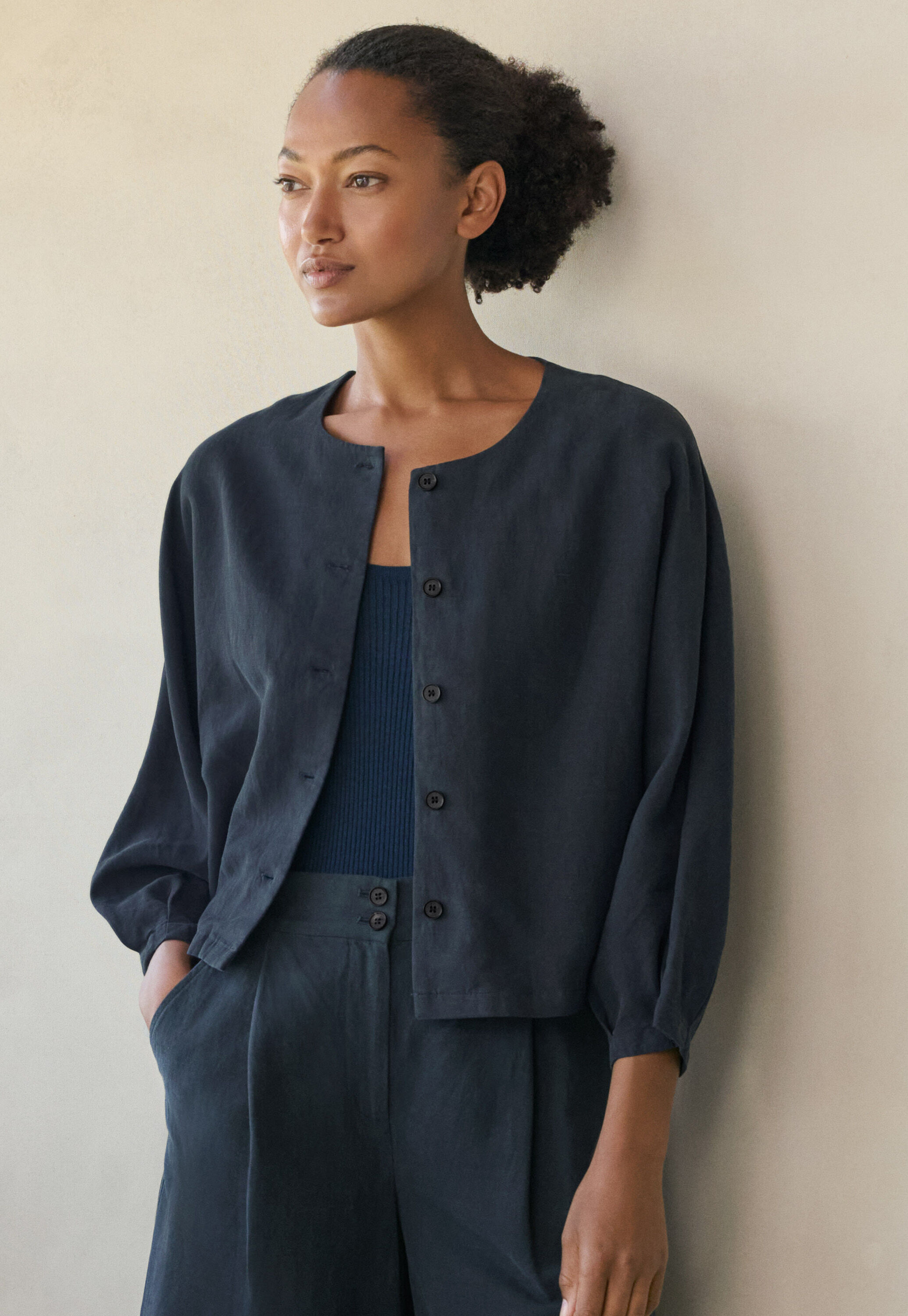 Dolman-sleeve jacket