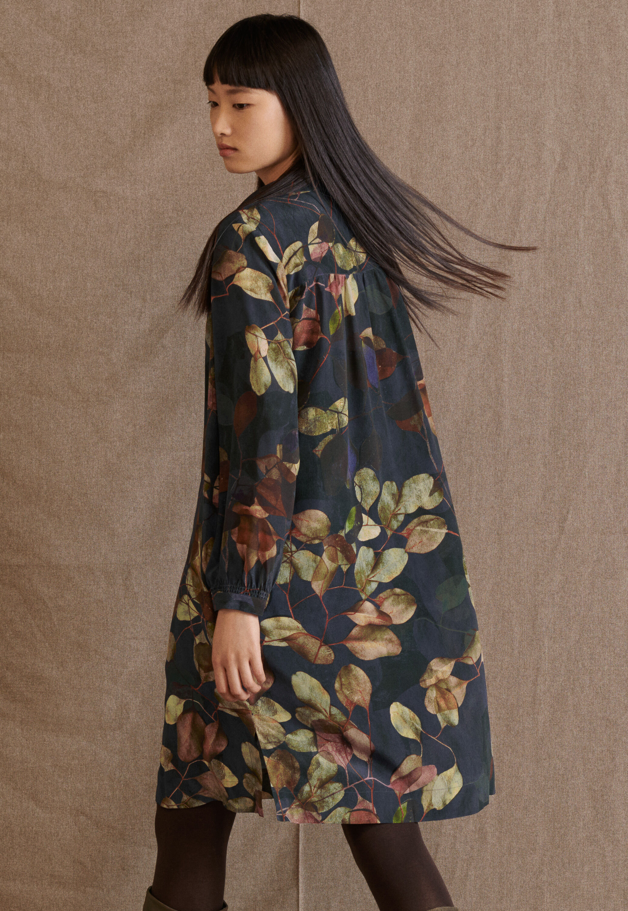 Printed shirtdress
