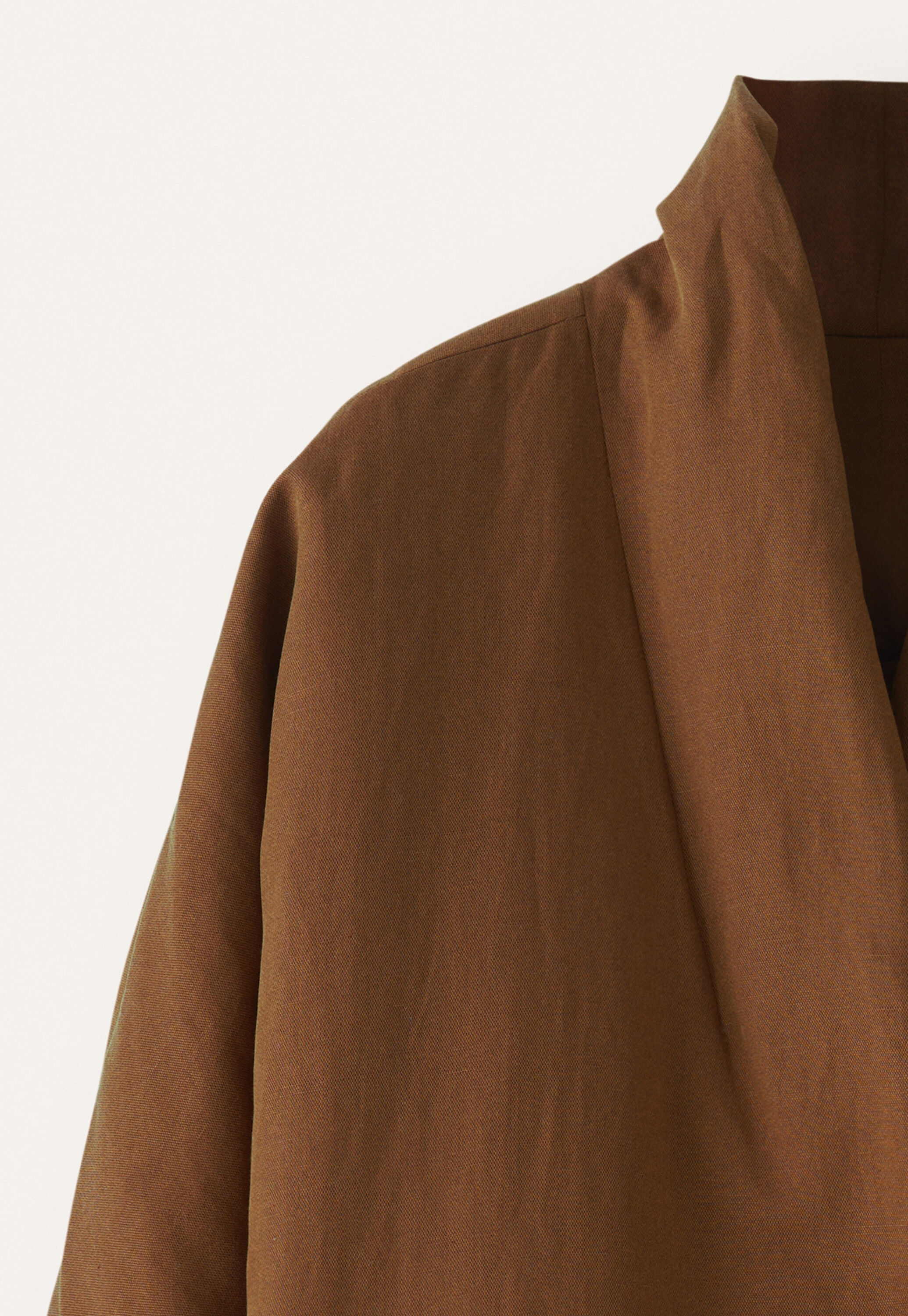 Shawl collar padded coat, Chestnut, large