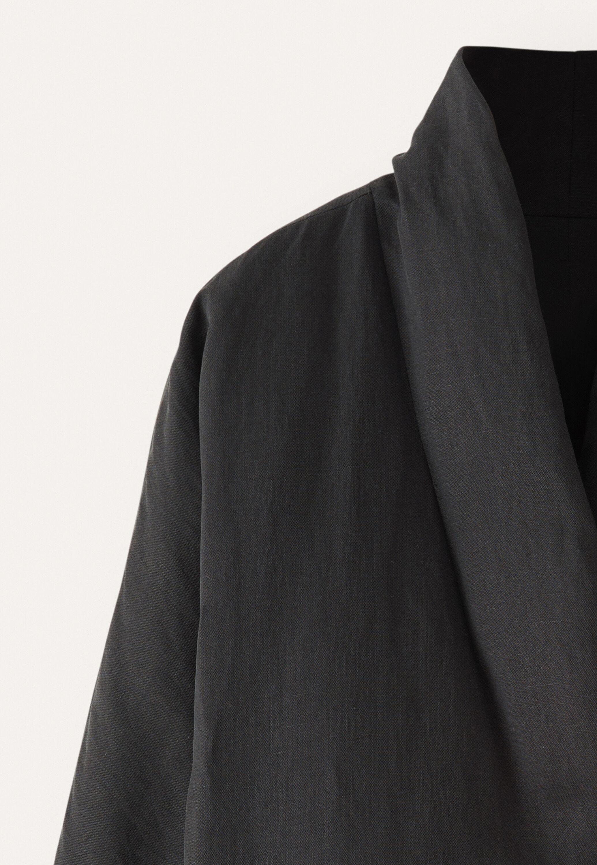 Shawl collar padded coat, Charcoal, large