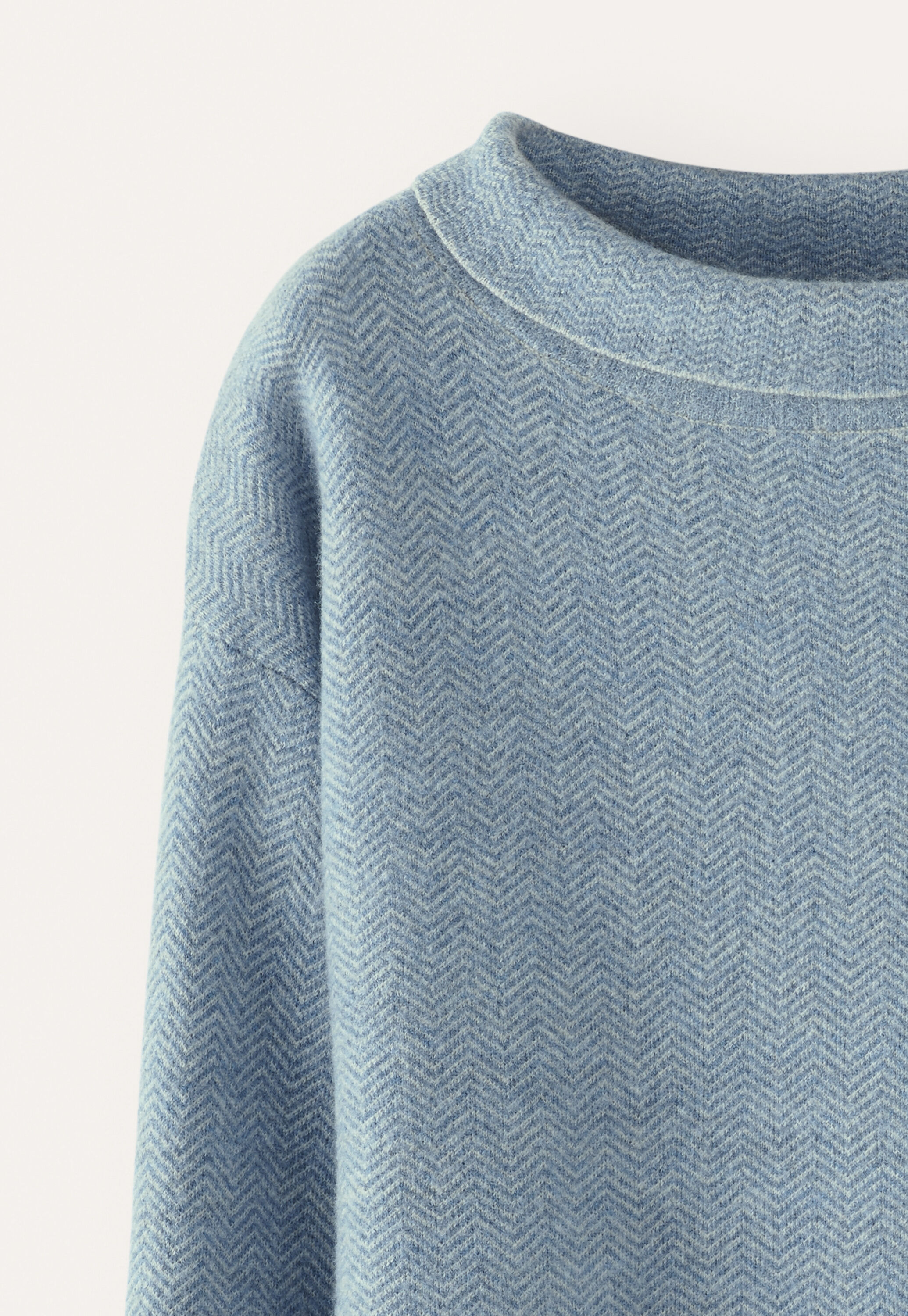 Herringbone-stitch sweater