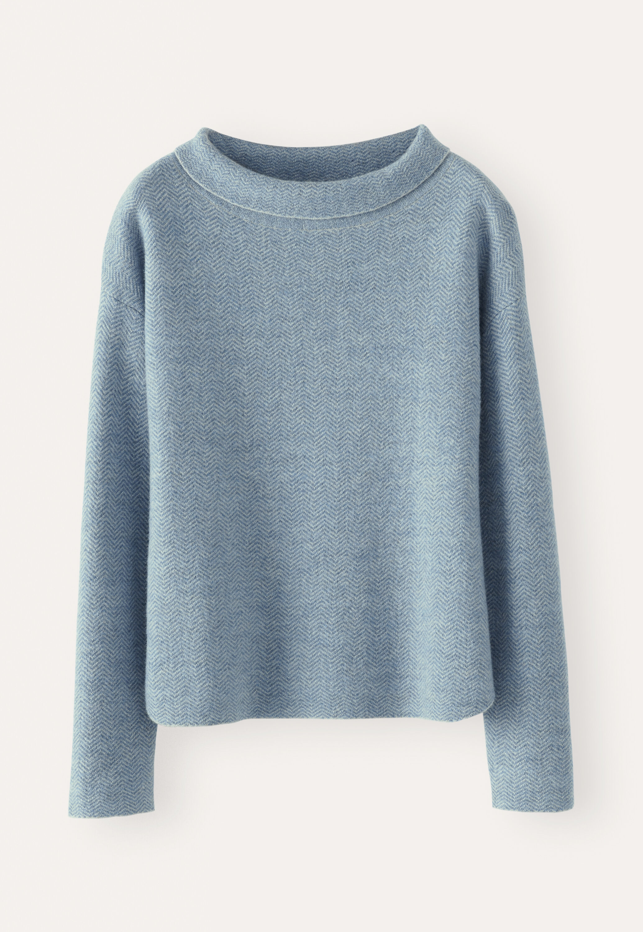 Herringbone-stitch sweater