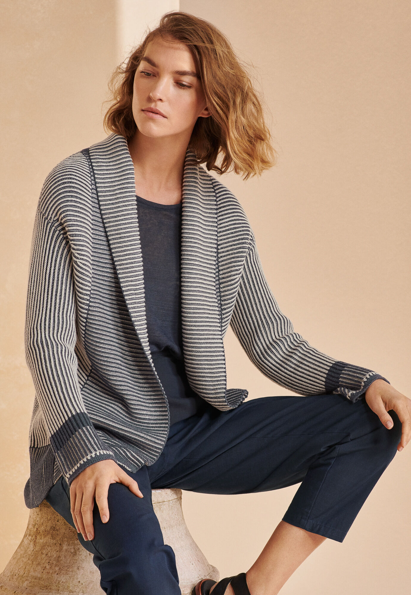 Ribbed cardigan