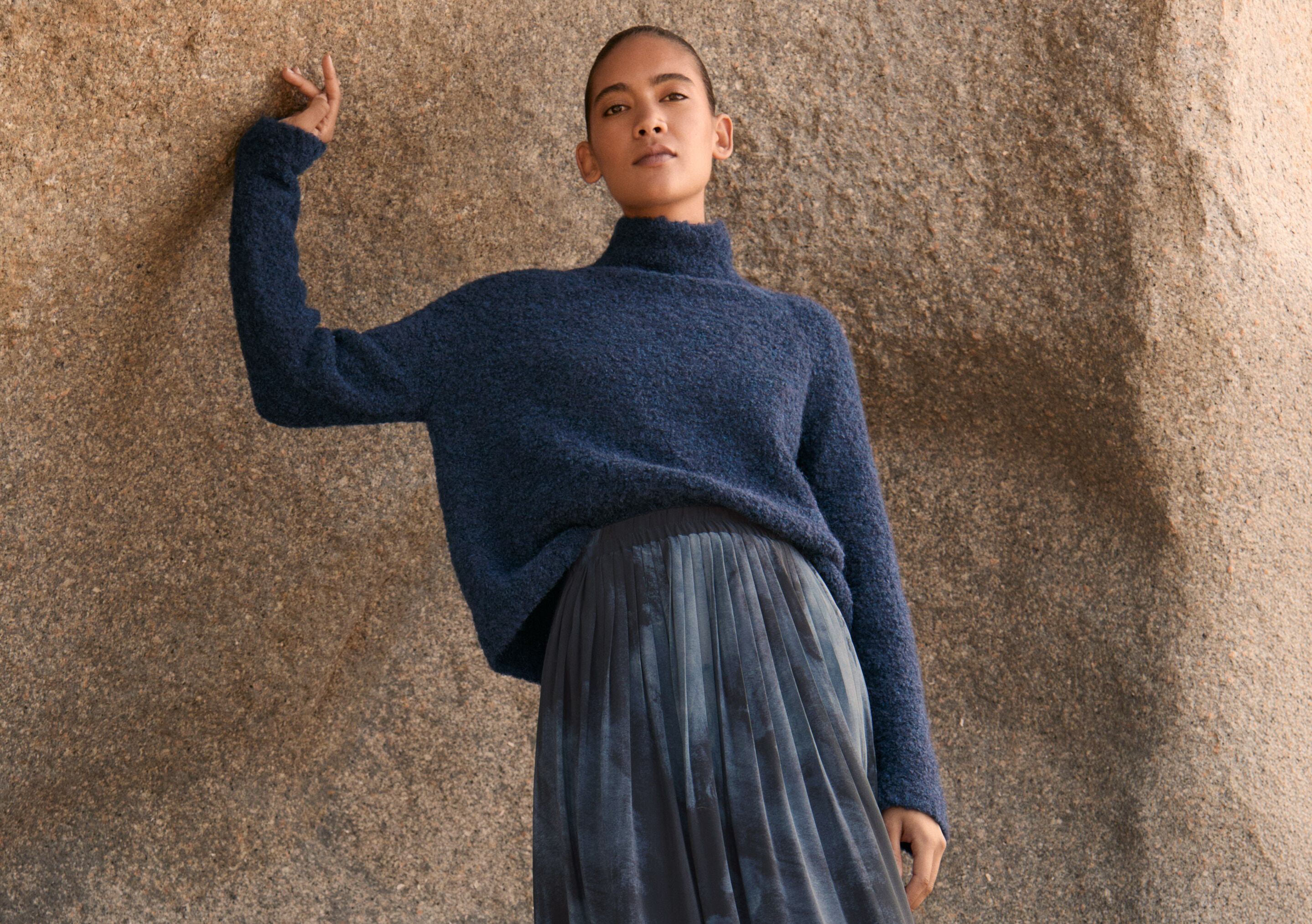 Funnel-neck sweater