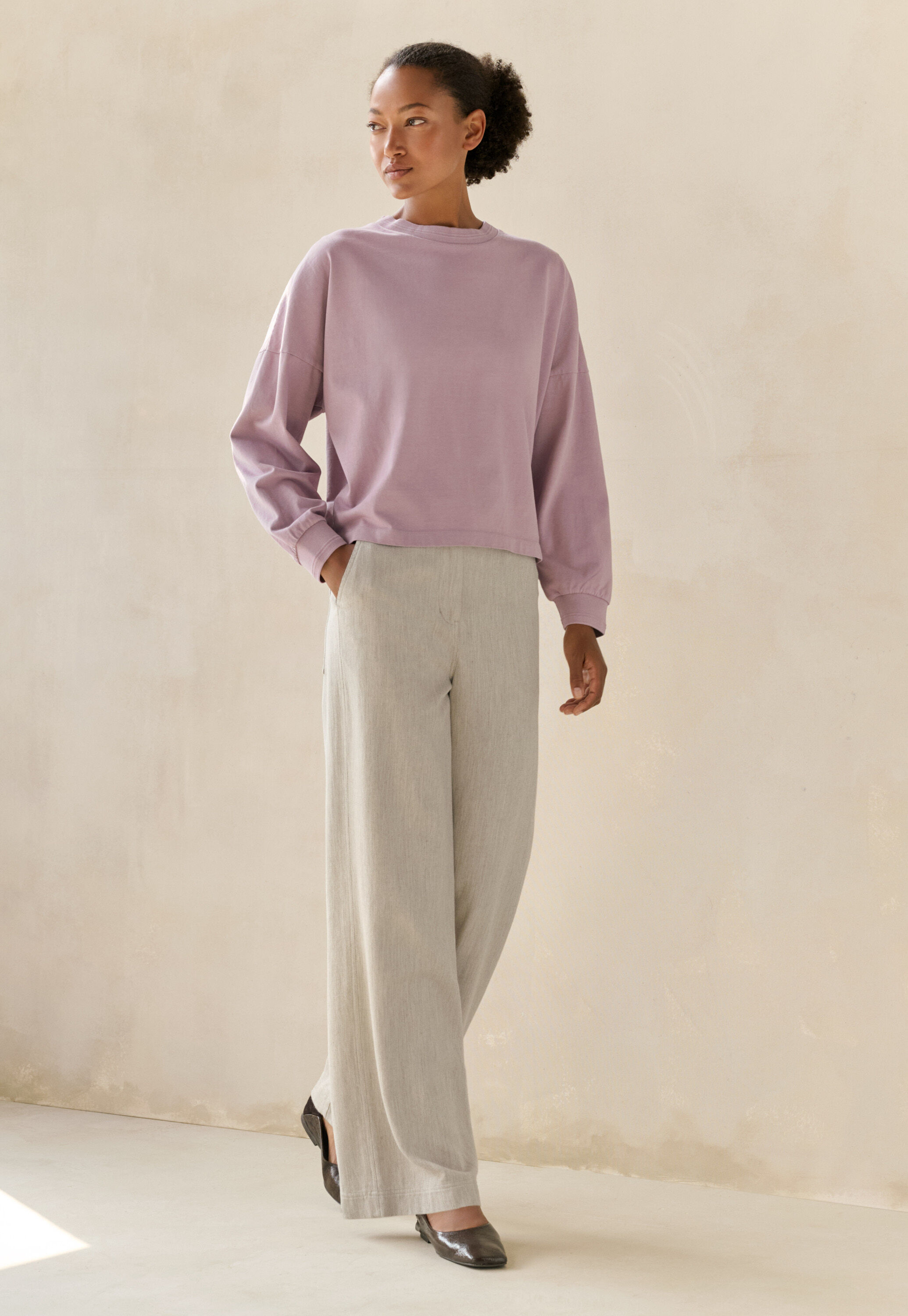 Straight-leg trousers, Fawn, large