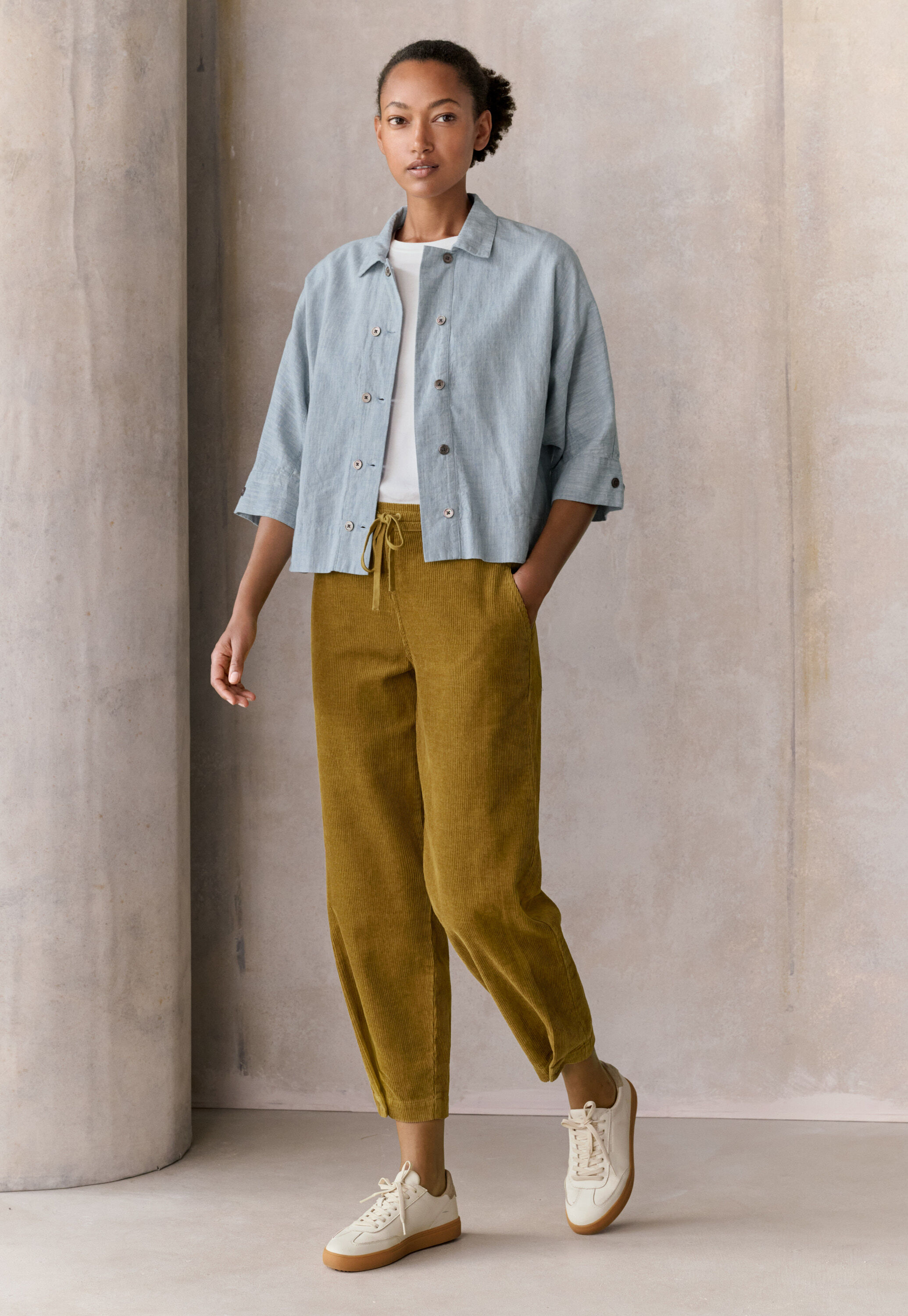 Pleat-front trousers