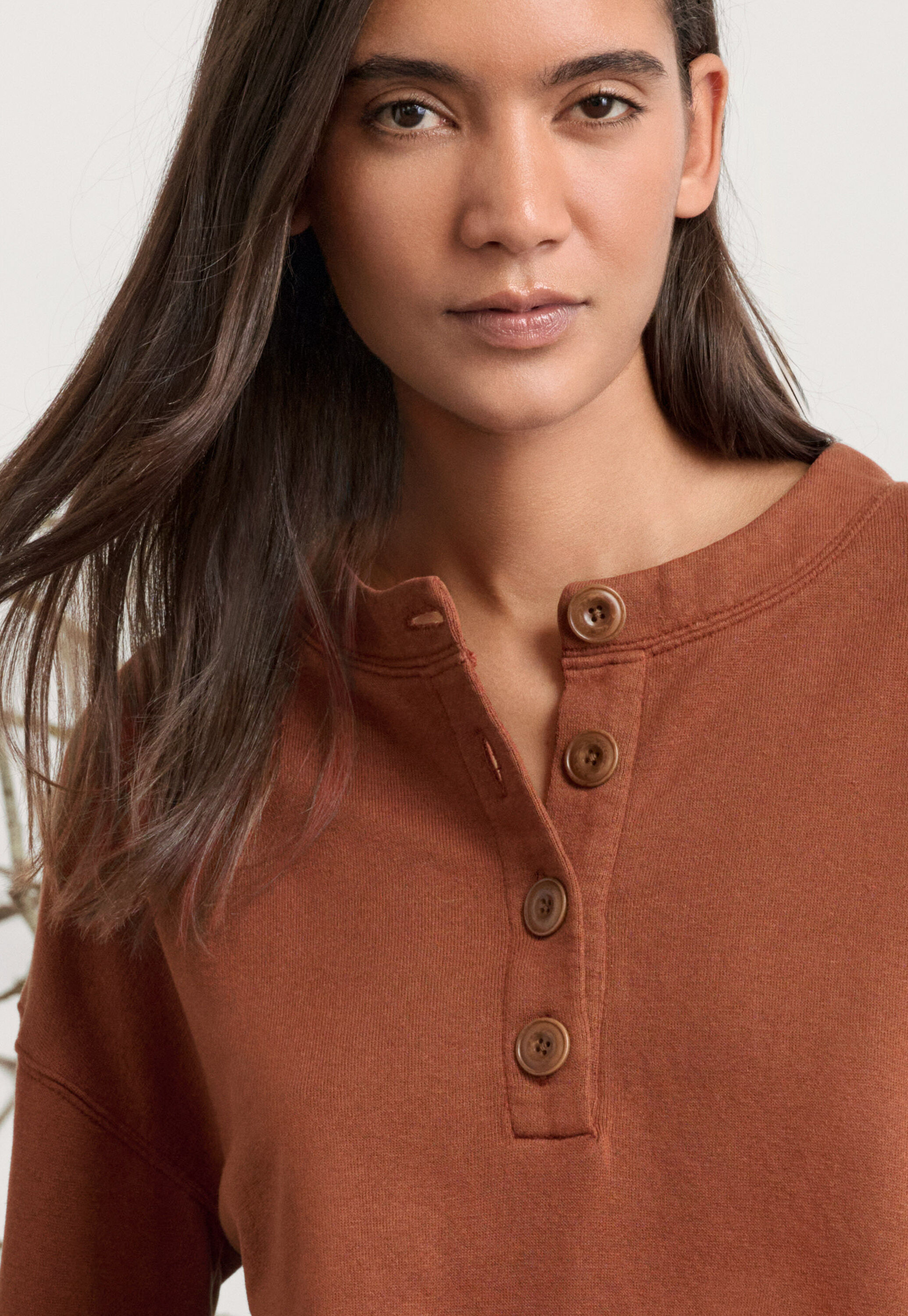 Button placket jersey top
