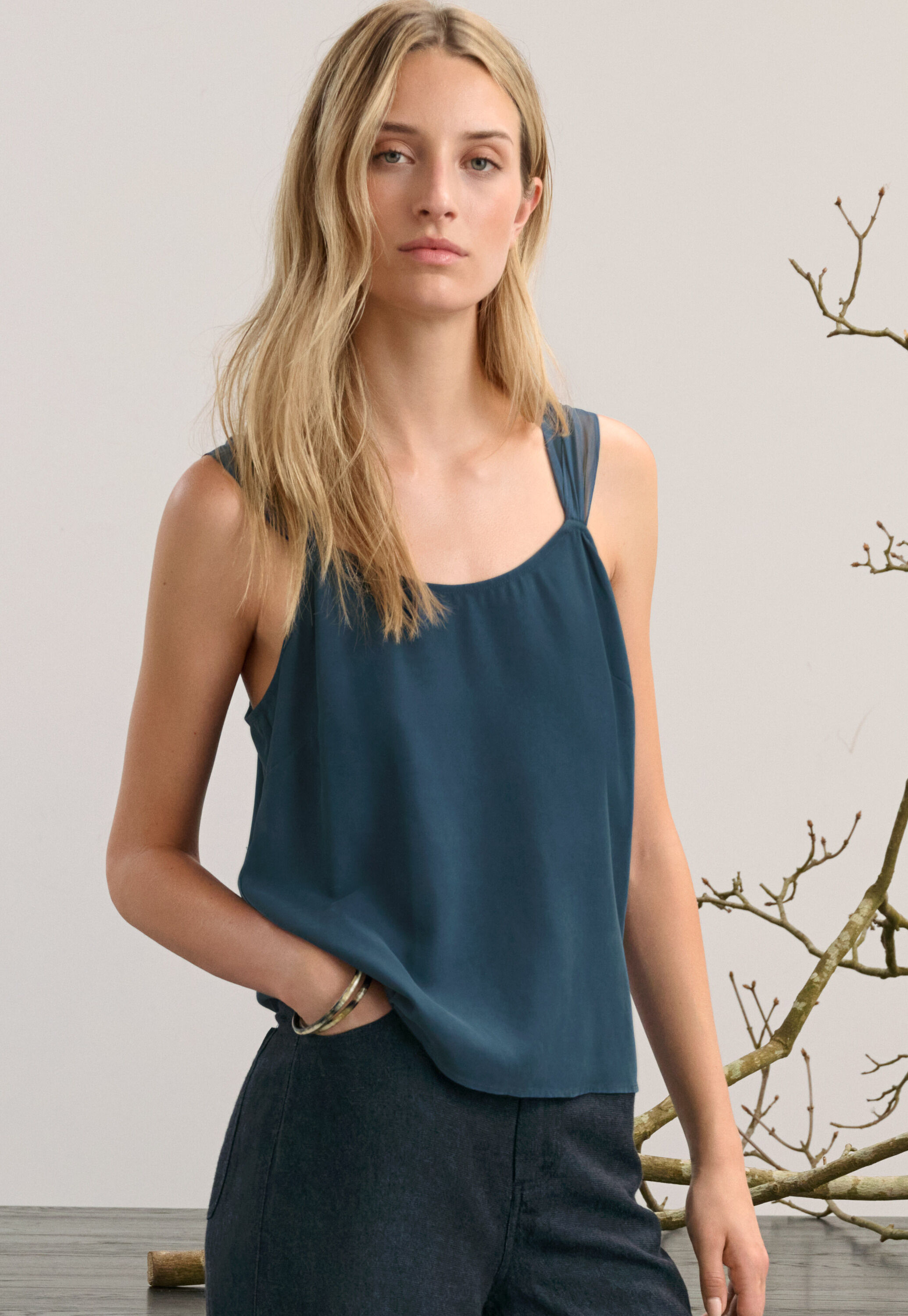 Chiffon strap camisole