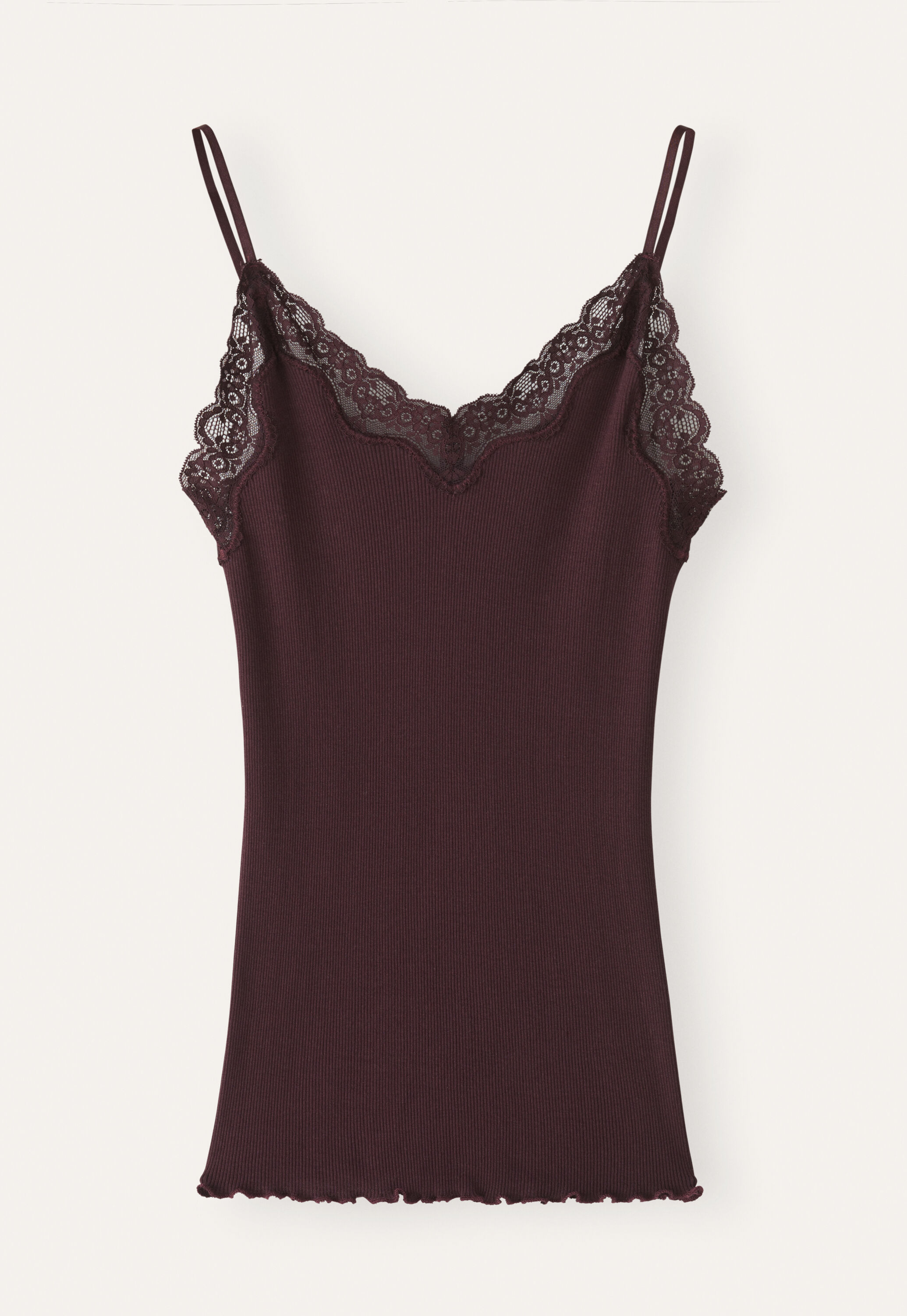Lace-trim vest