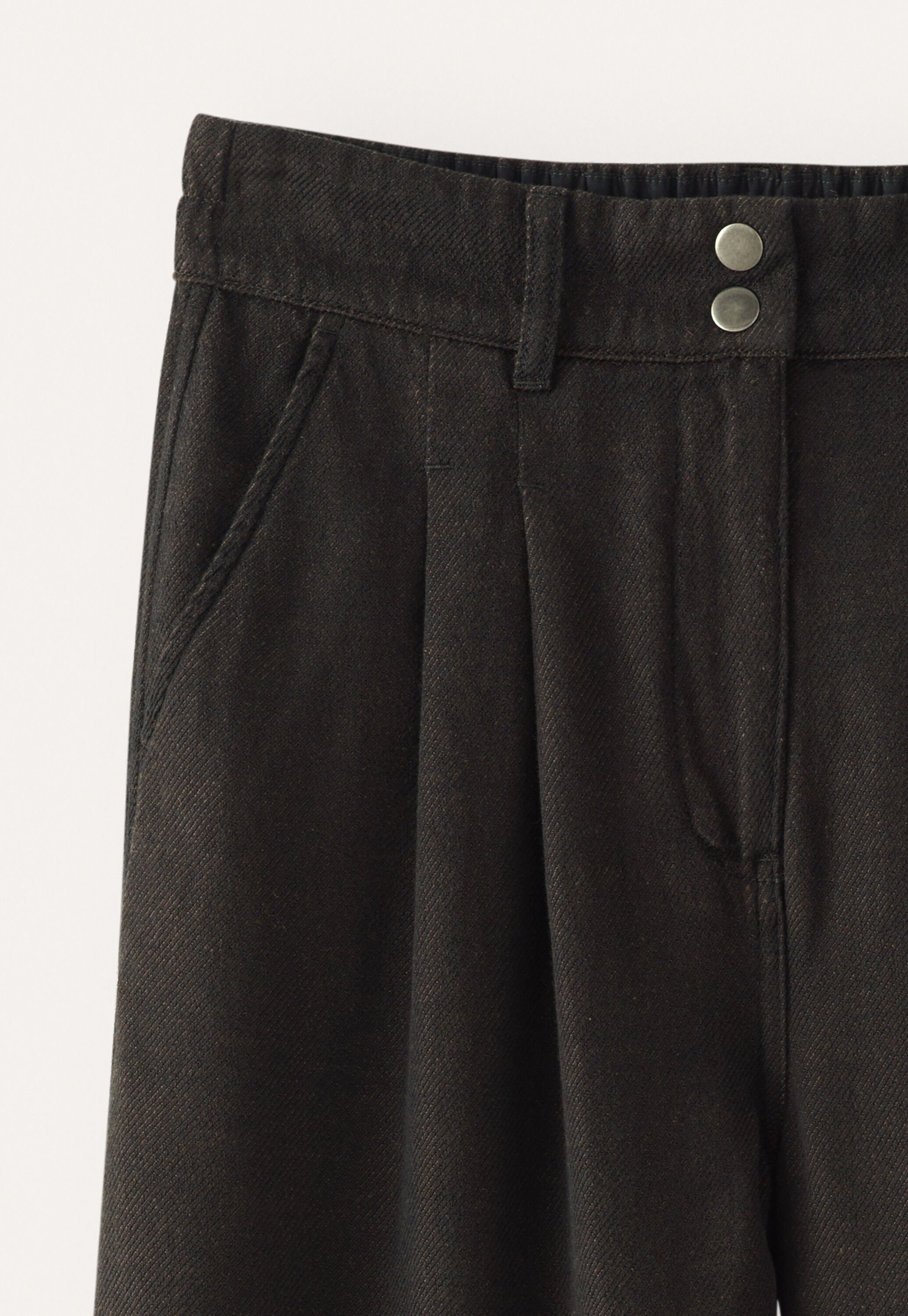 Tapered trousers, Brown black, large