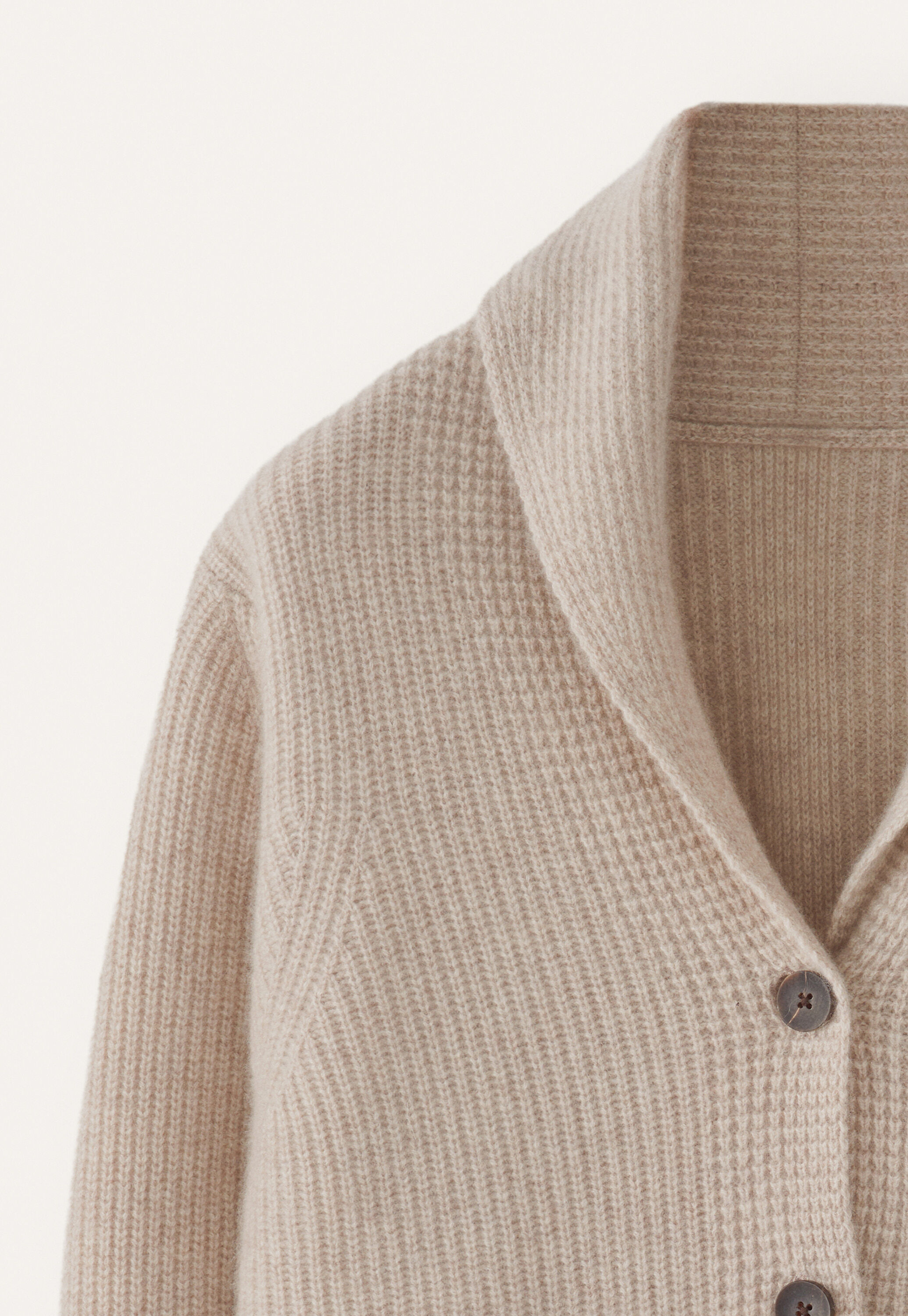 Shawl-collar cardigan