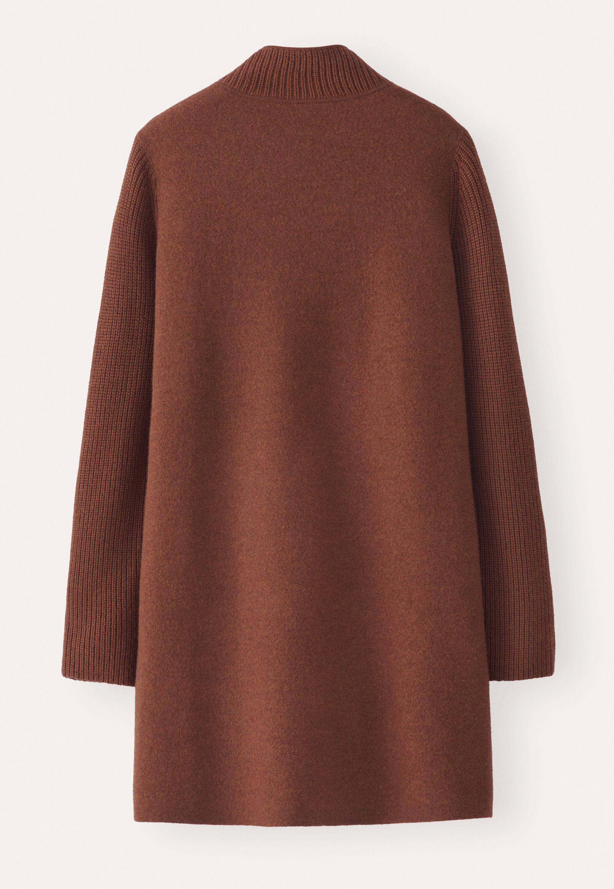 Ribbed sleeve coatigan