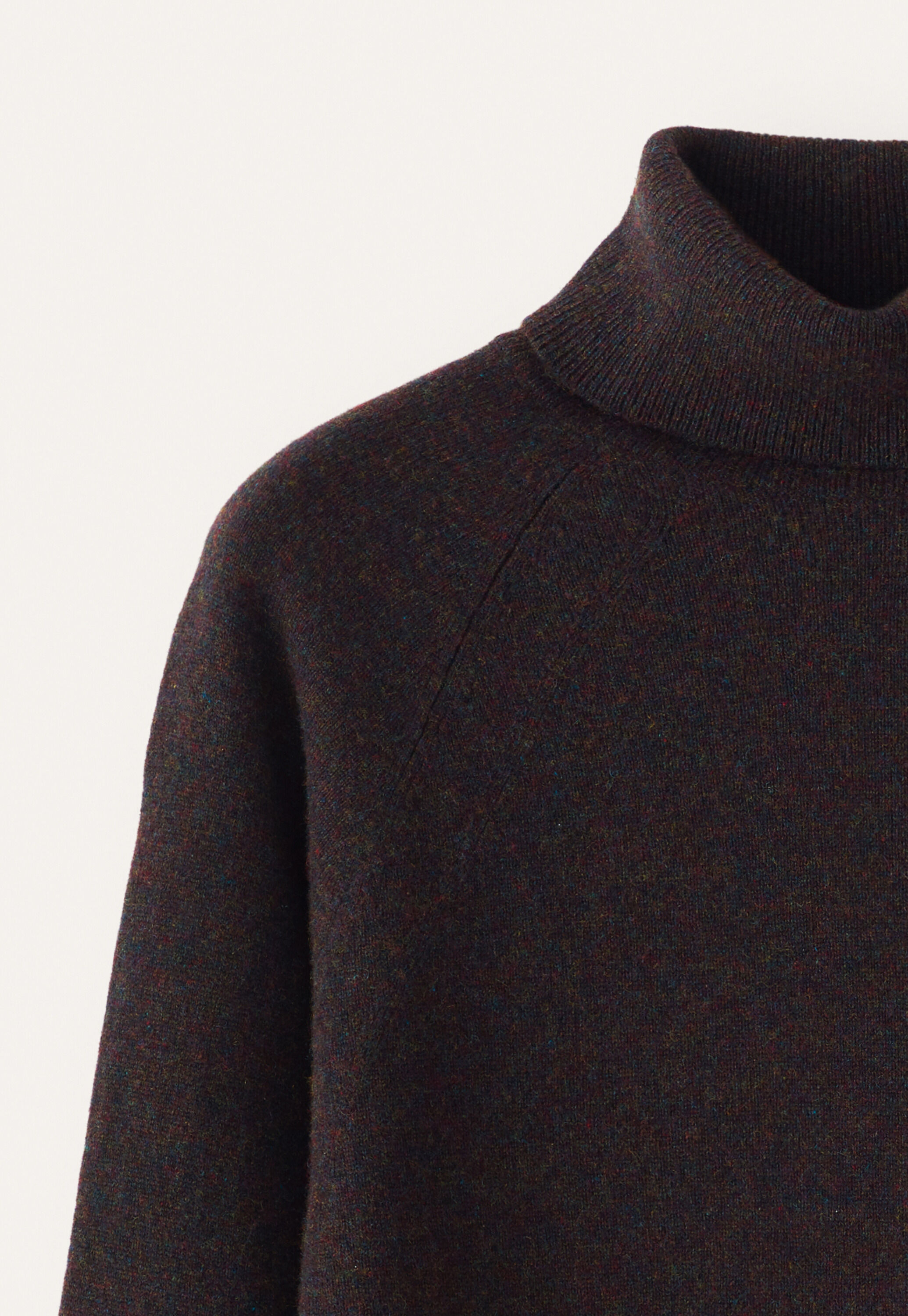 Roll-neck sweater, Dark aubergine, large