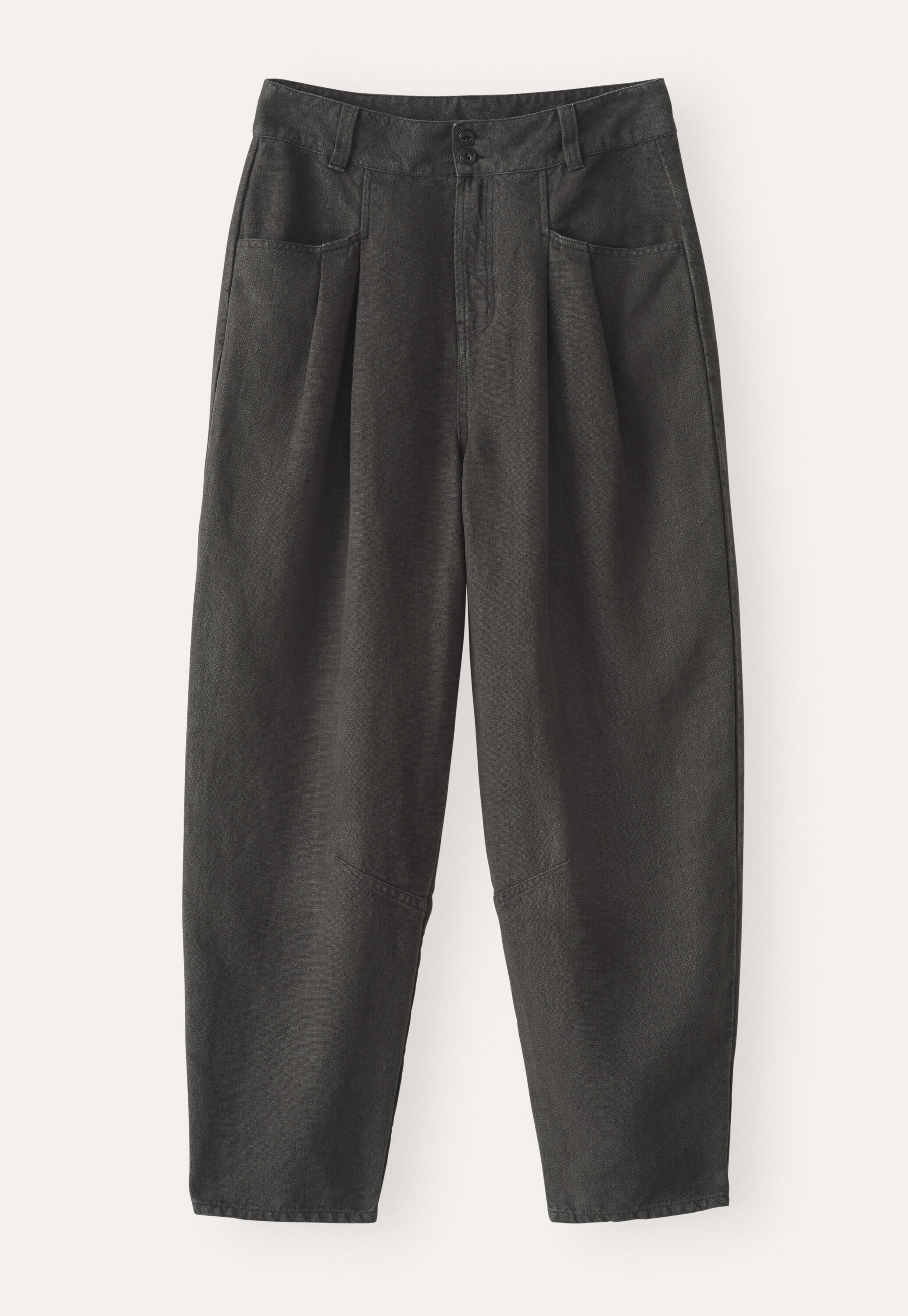 Tapered-leg trousers, Charcoal, large