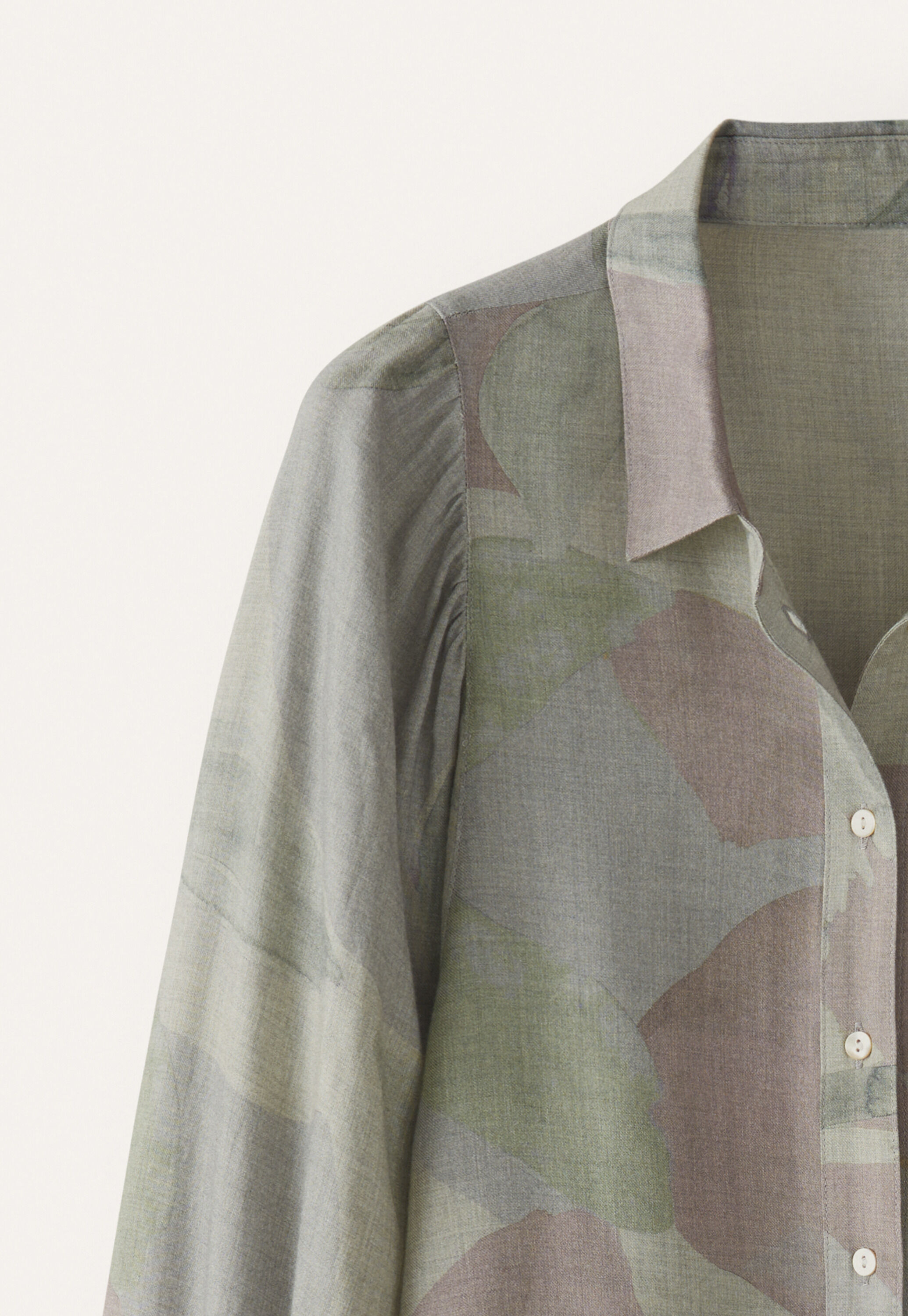 Printed blouse, Grey pink, large