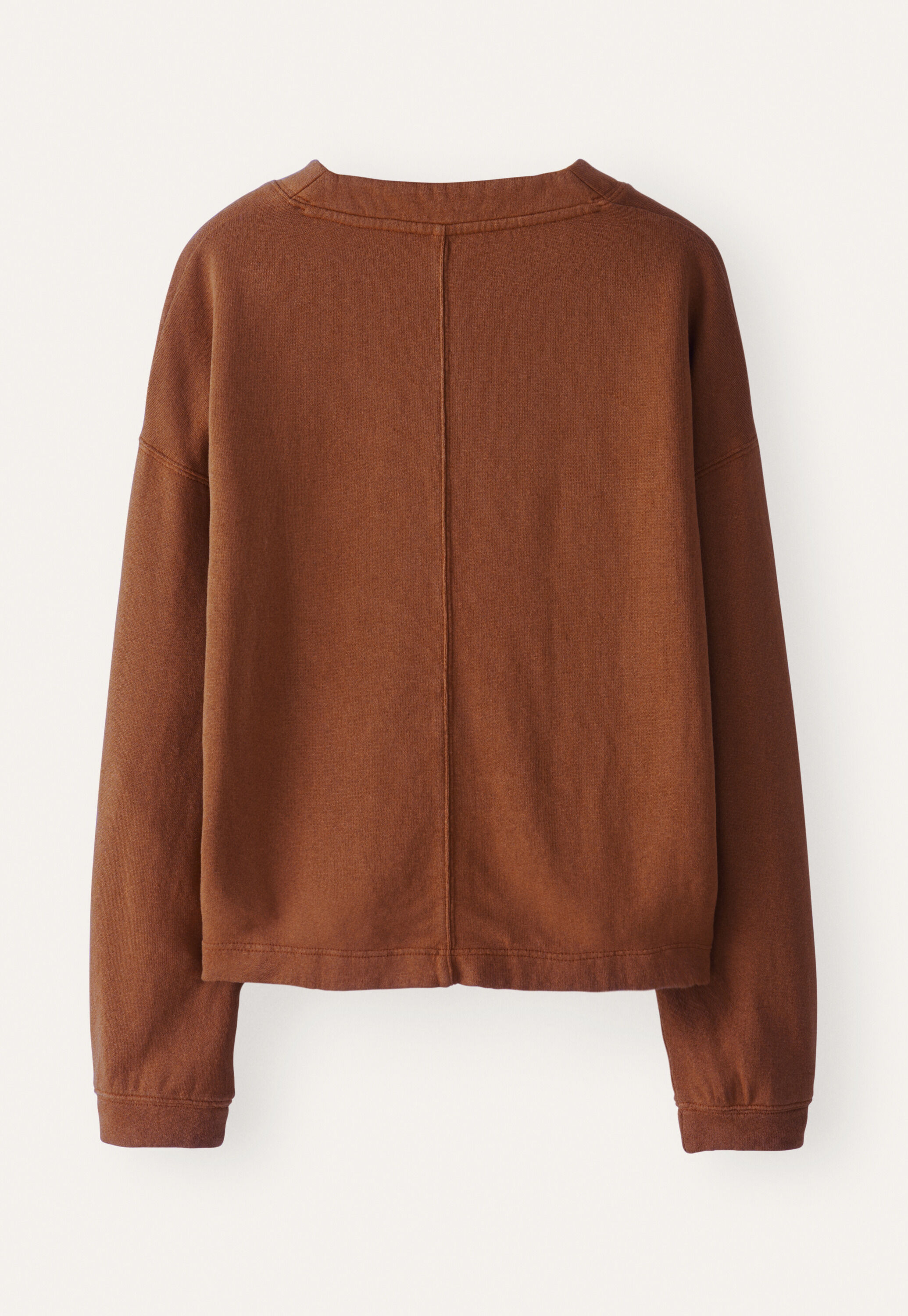 Button placket jersey top, Chilli rust, large