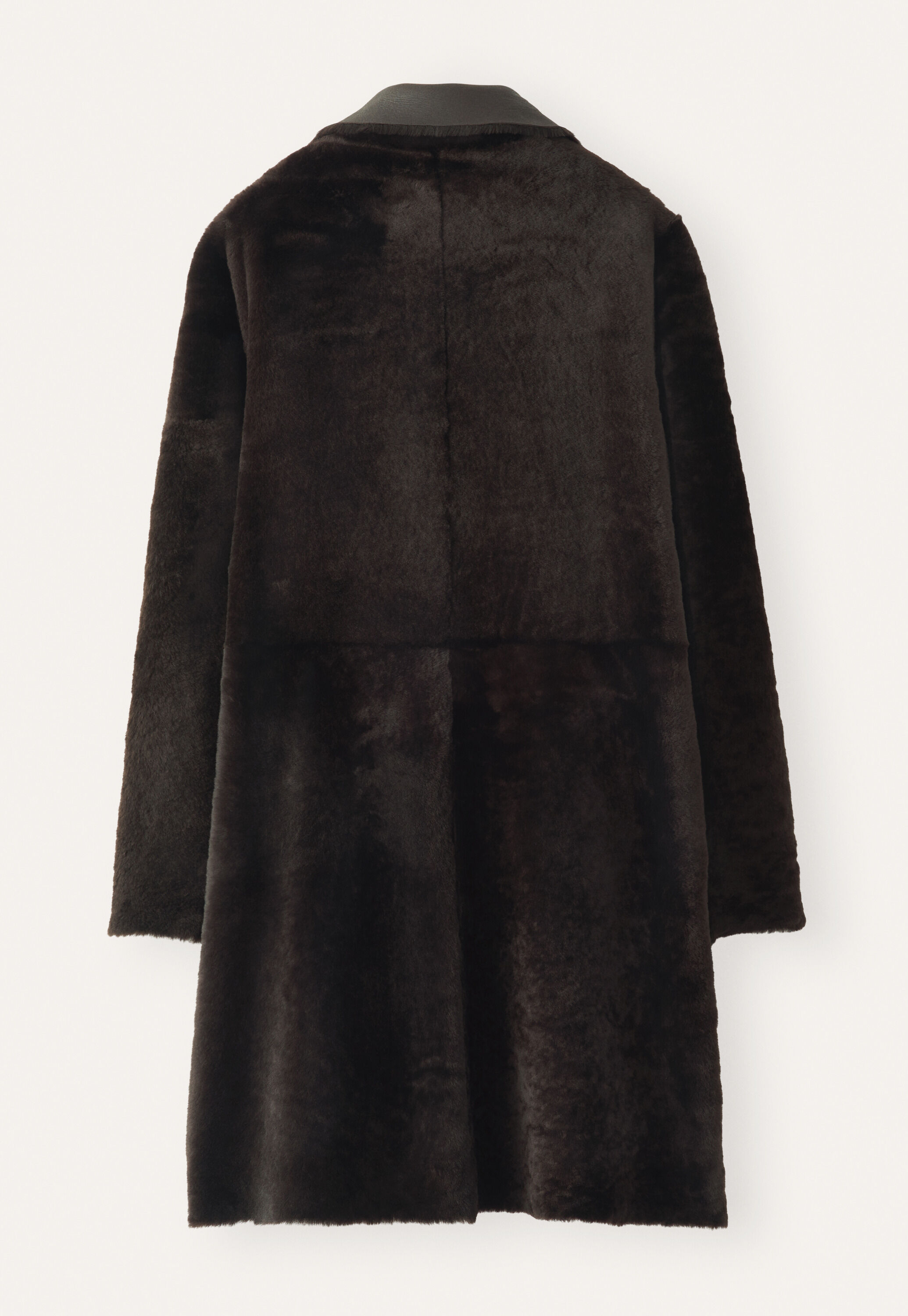 Reversible sheepskin coat, Chocolate, large