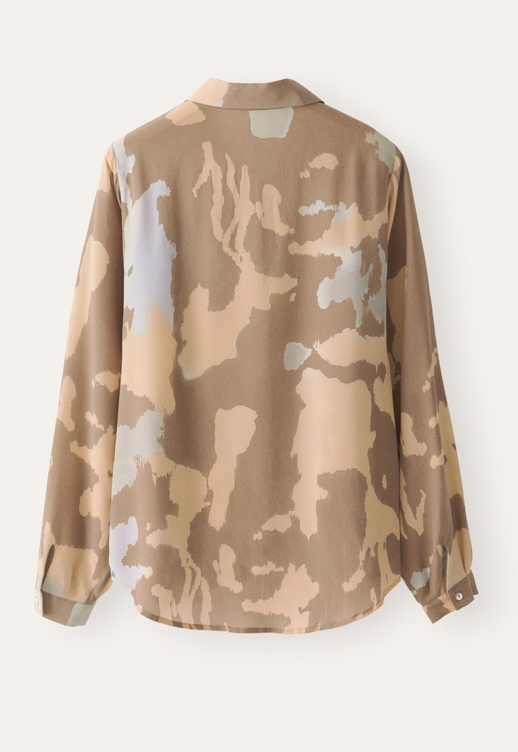 Printed blouse with pleats