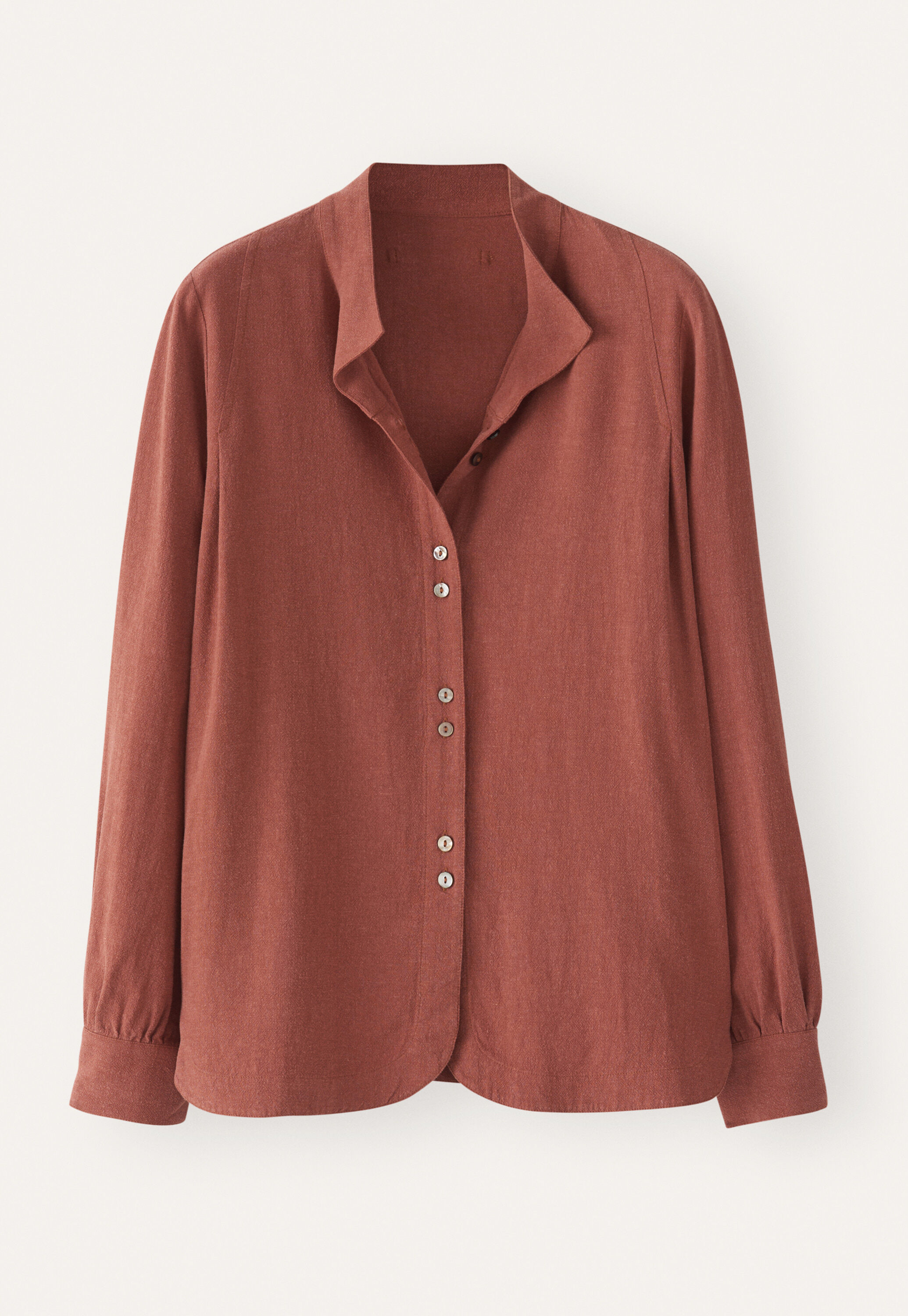 Funnel-neck blouse