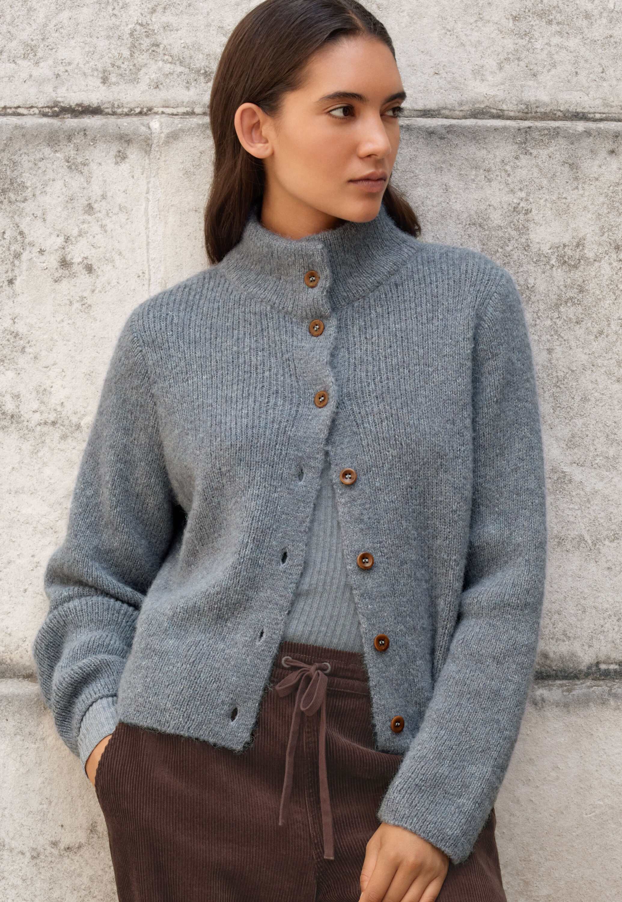 Button-through cardigan