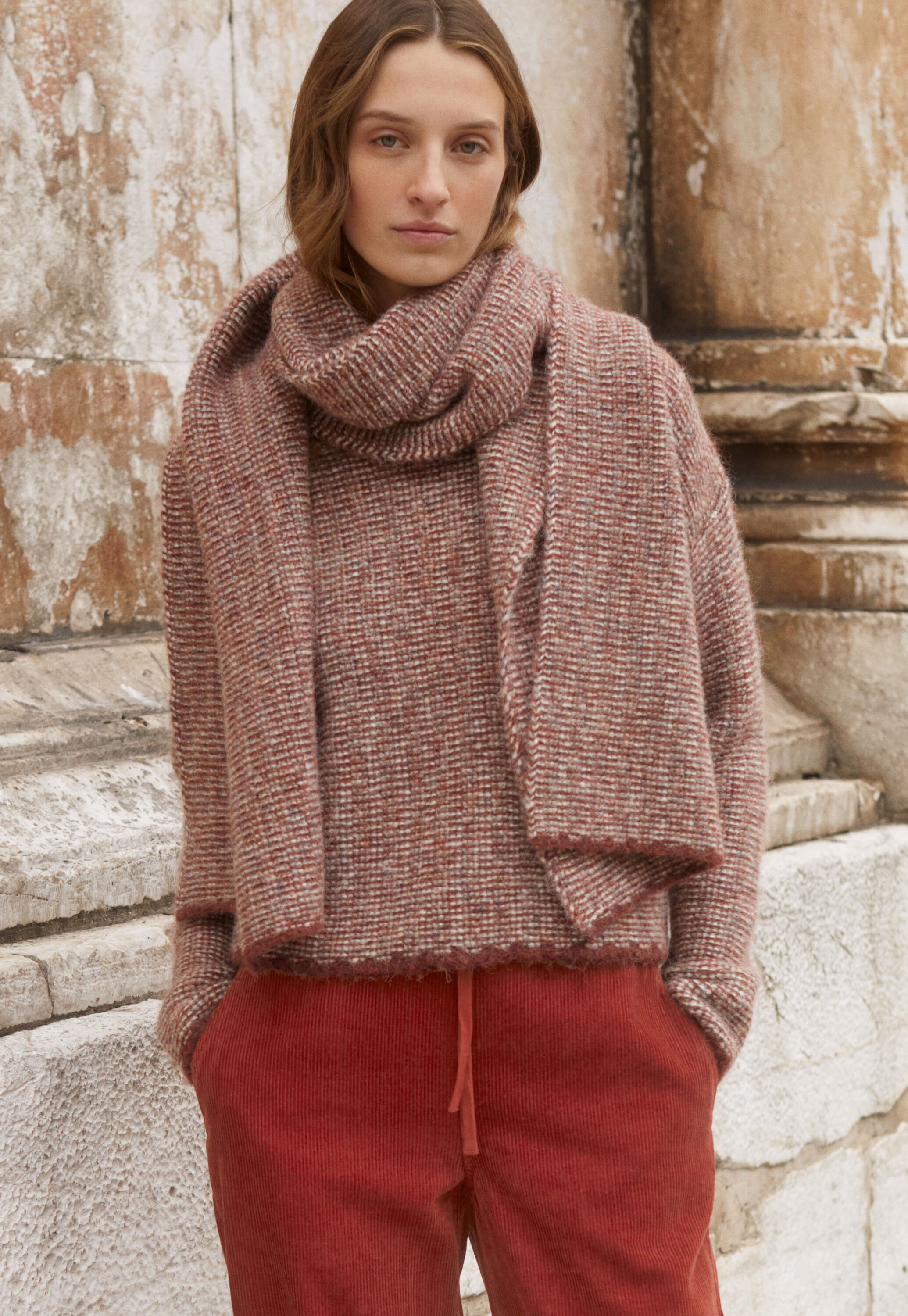 Funnel-neck sweater