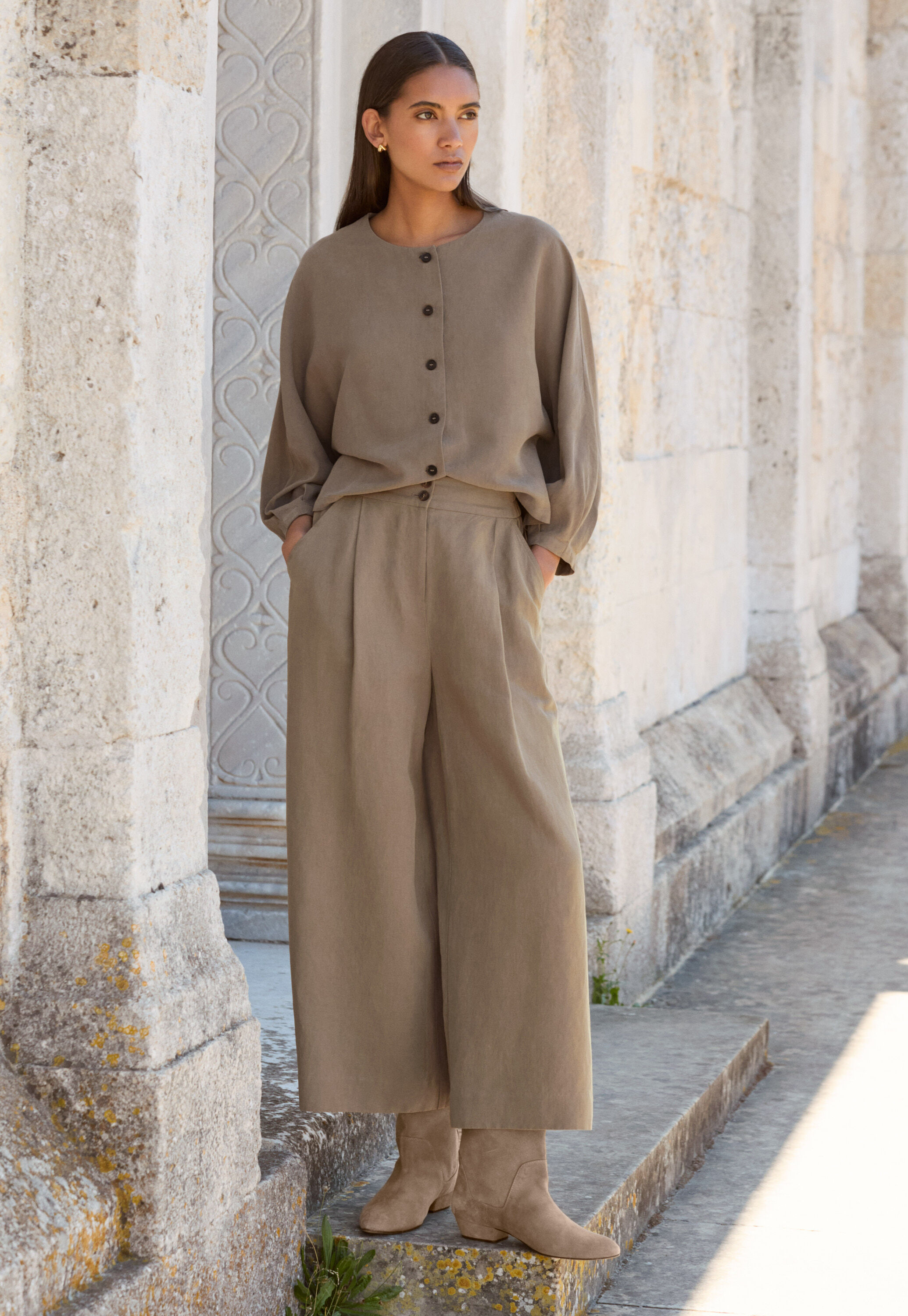 Zip-front cardigan