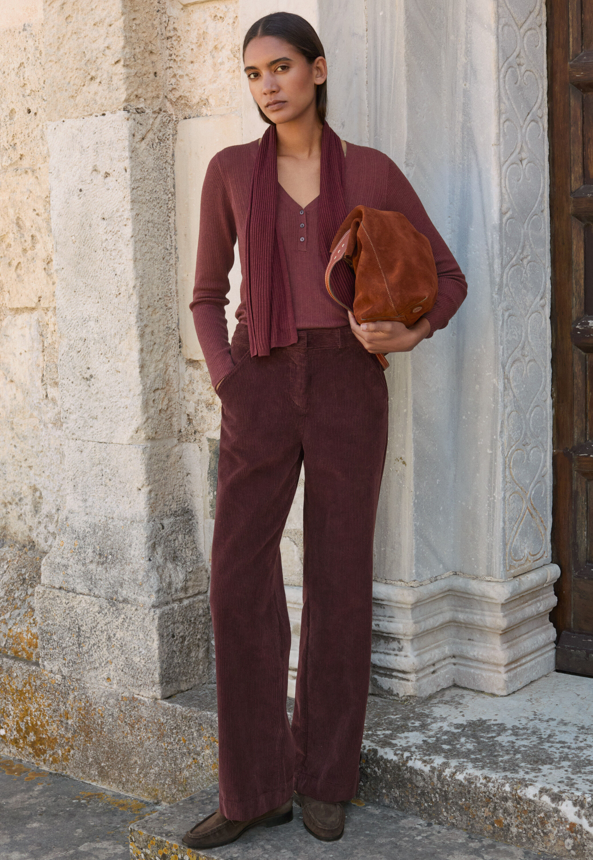 Zip-front cardigan
