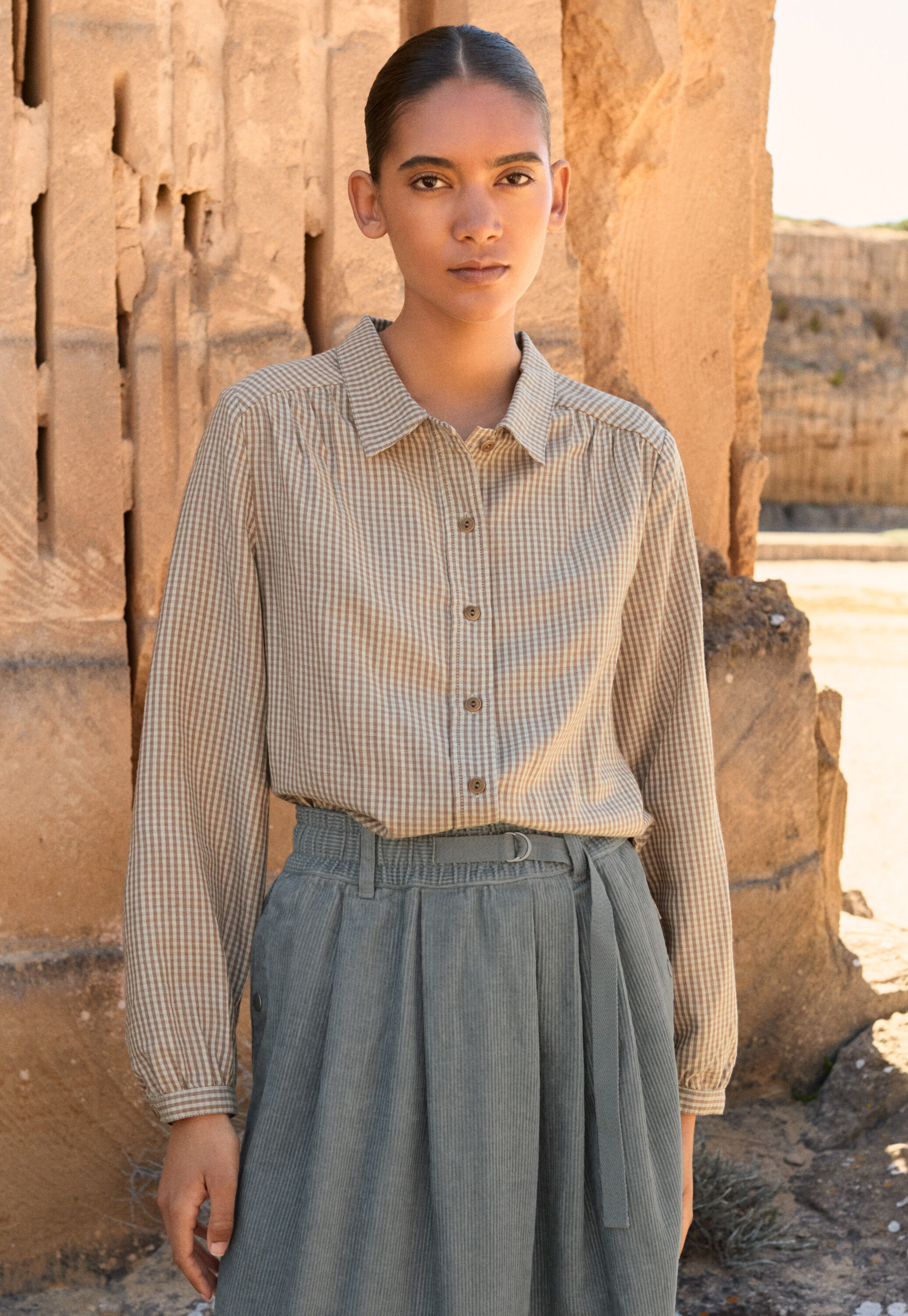 Checked blouse
