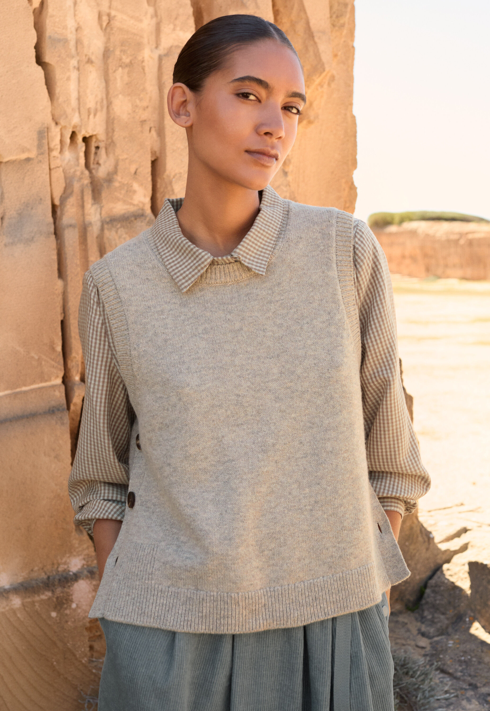Peplum-detail dress