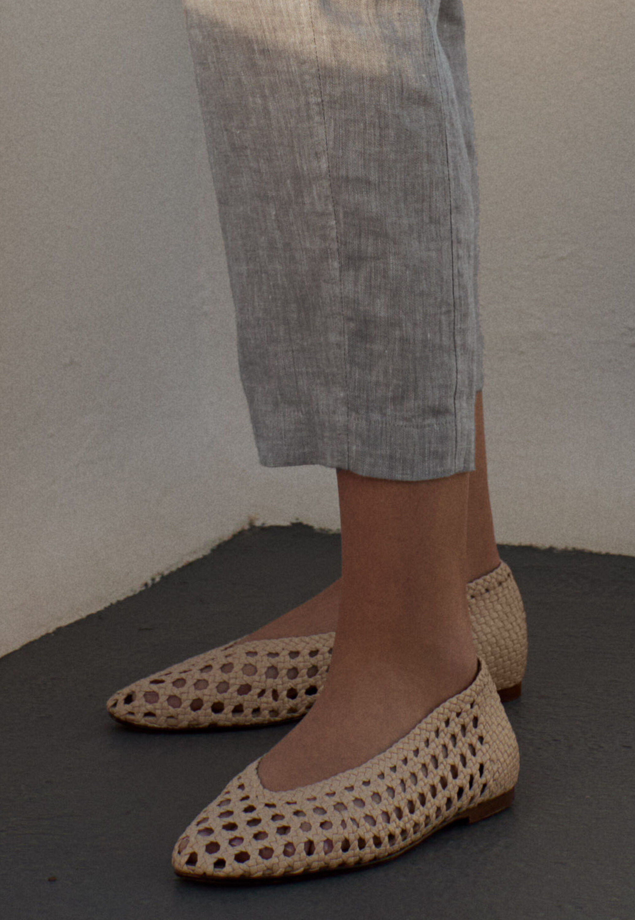 Hand-braided shoe