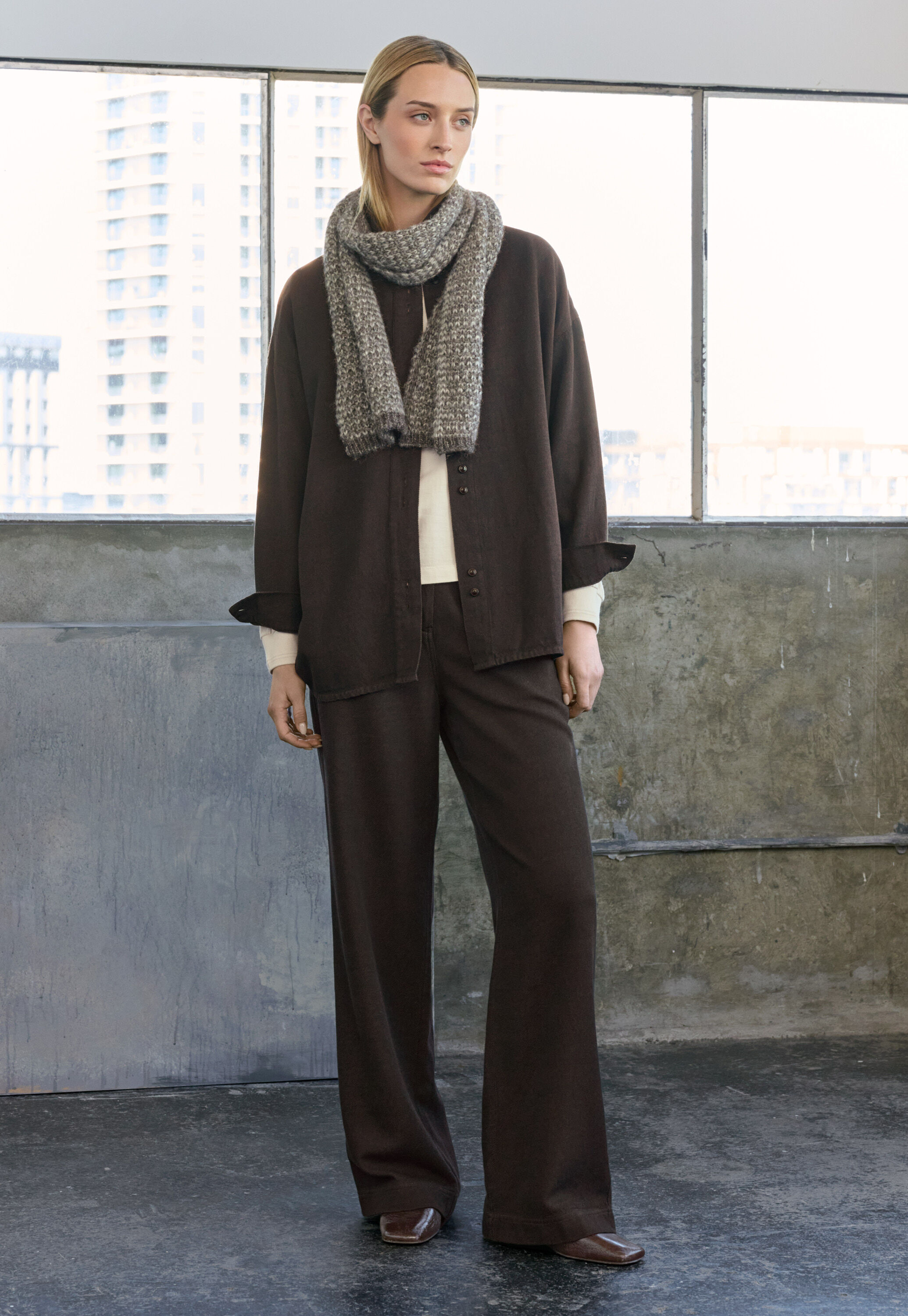 Zip-front cardigan