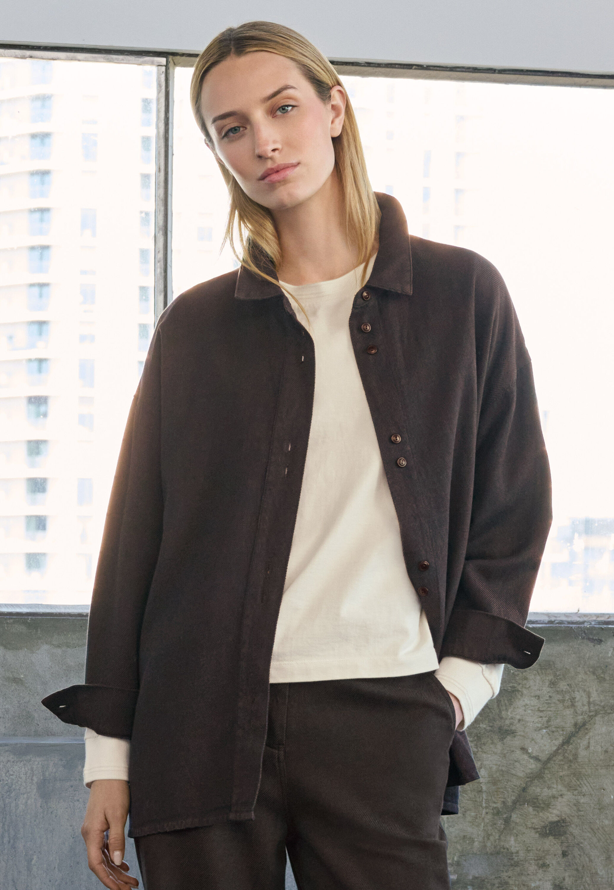 Zip-front cardigan