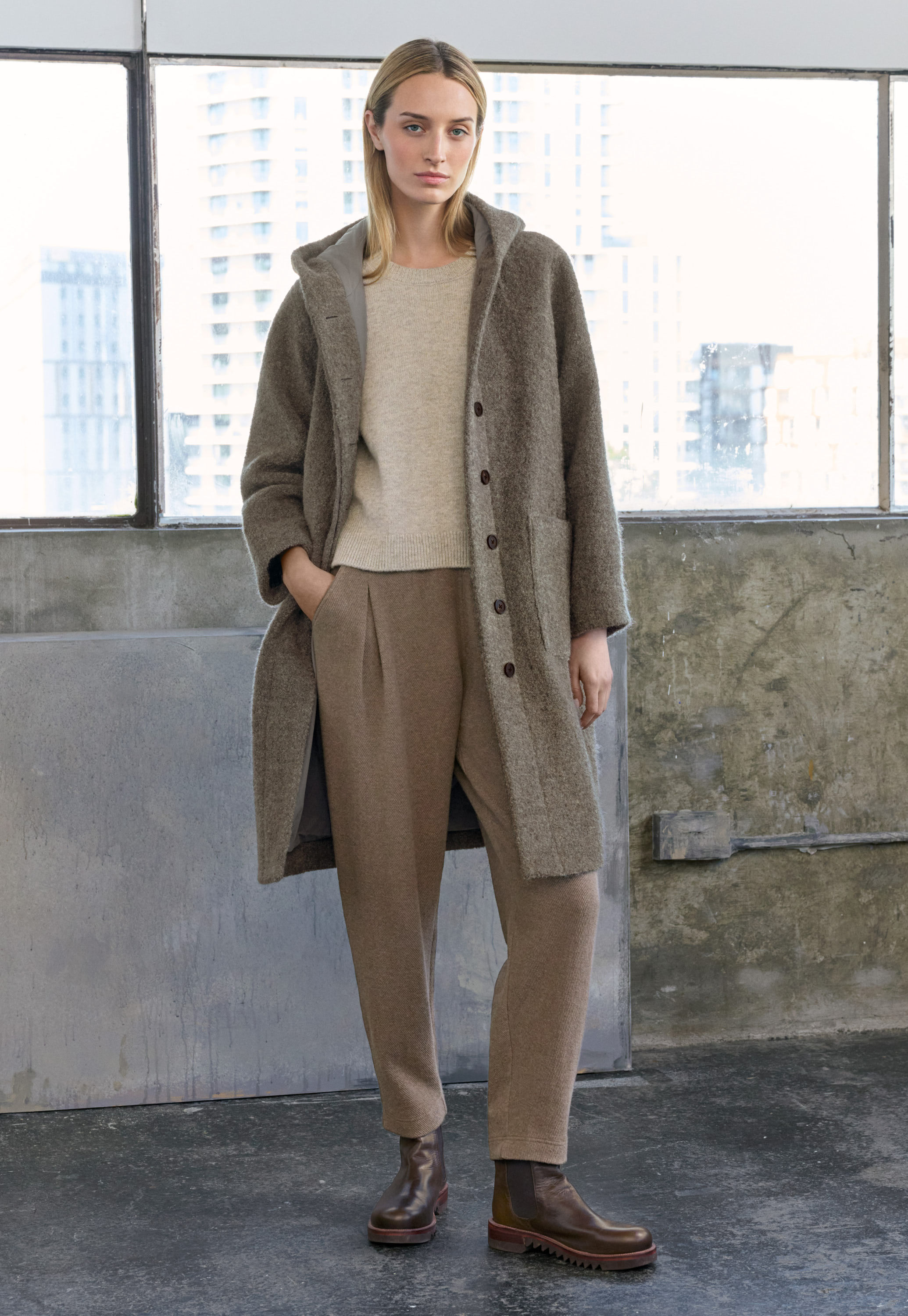 Zip-front cardigan