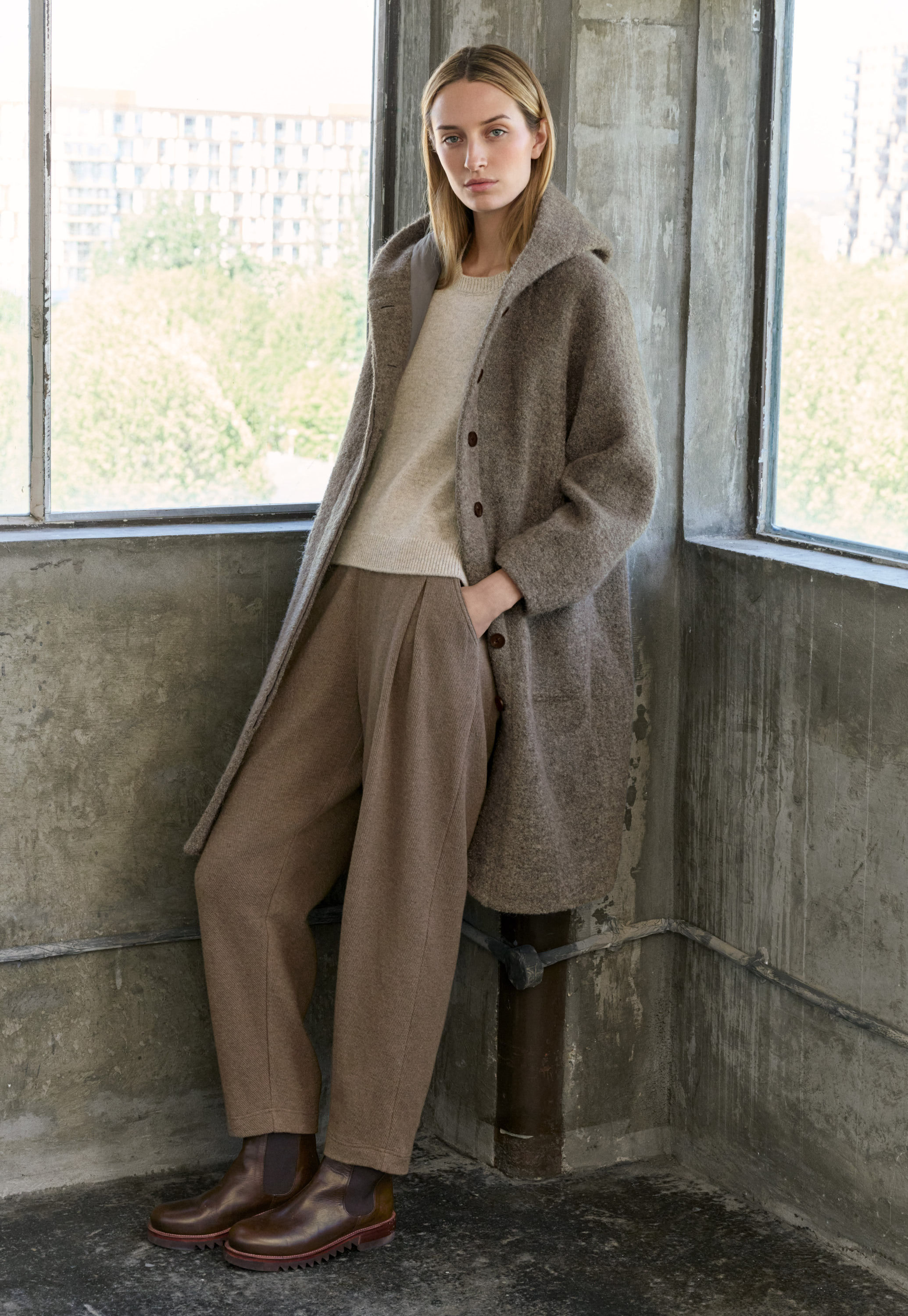 Zip-front cardigan