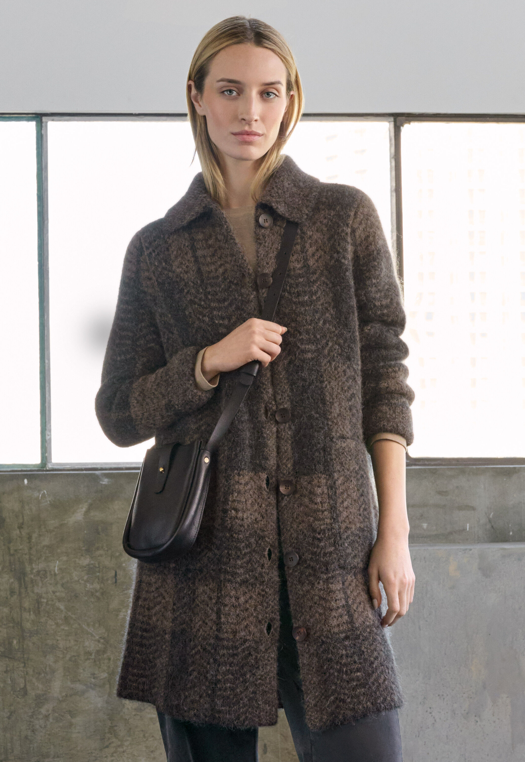 Zip-front cardigan