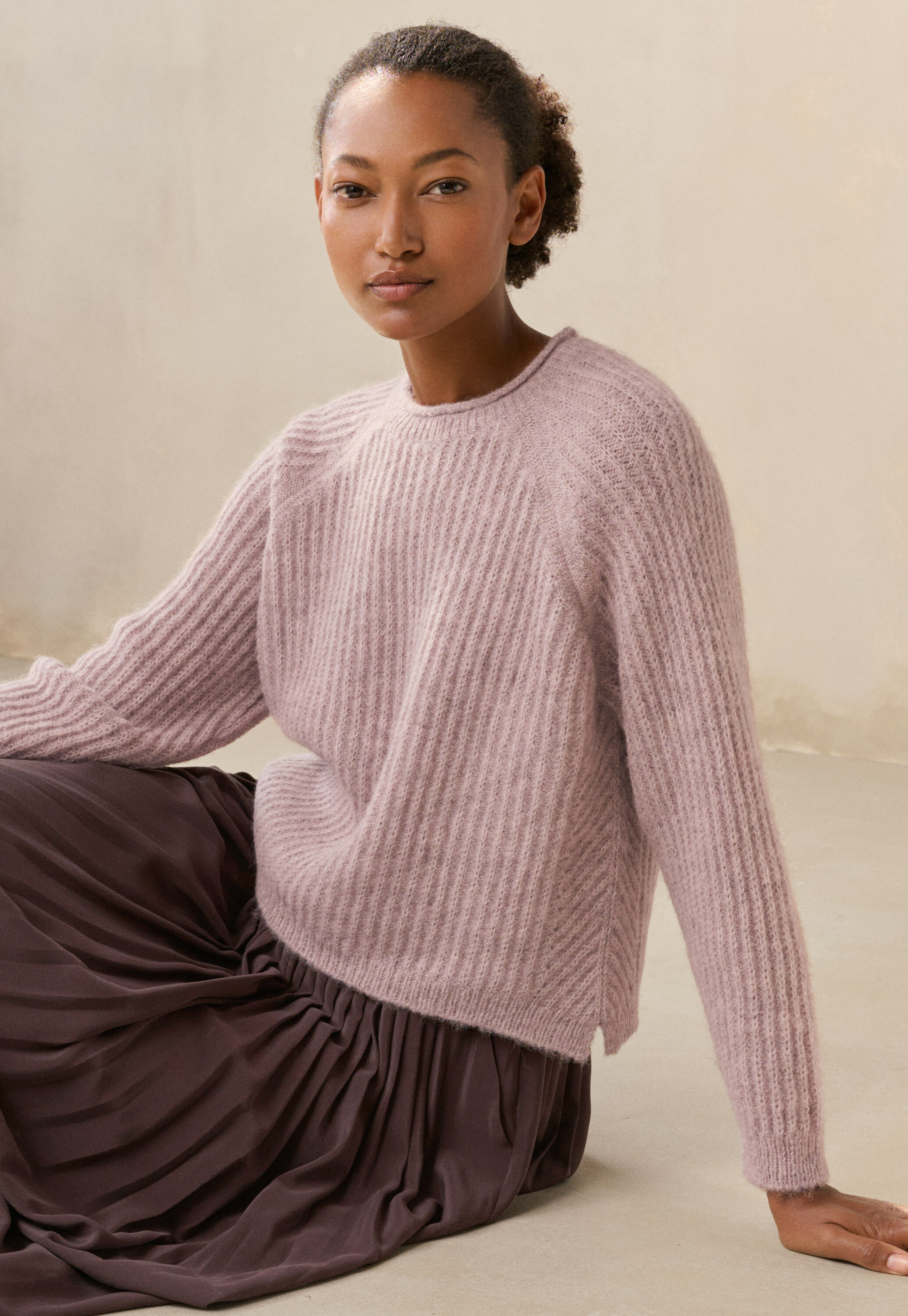 Zip-front cardigan