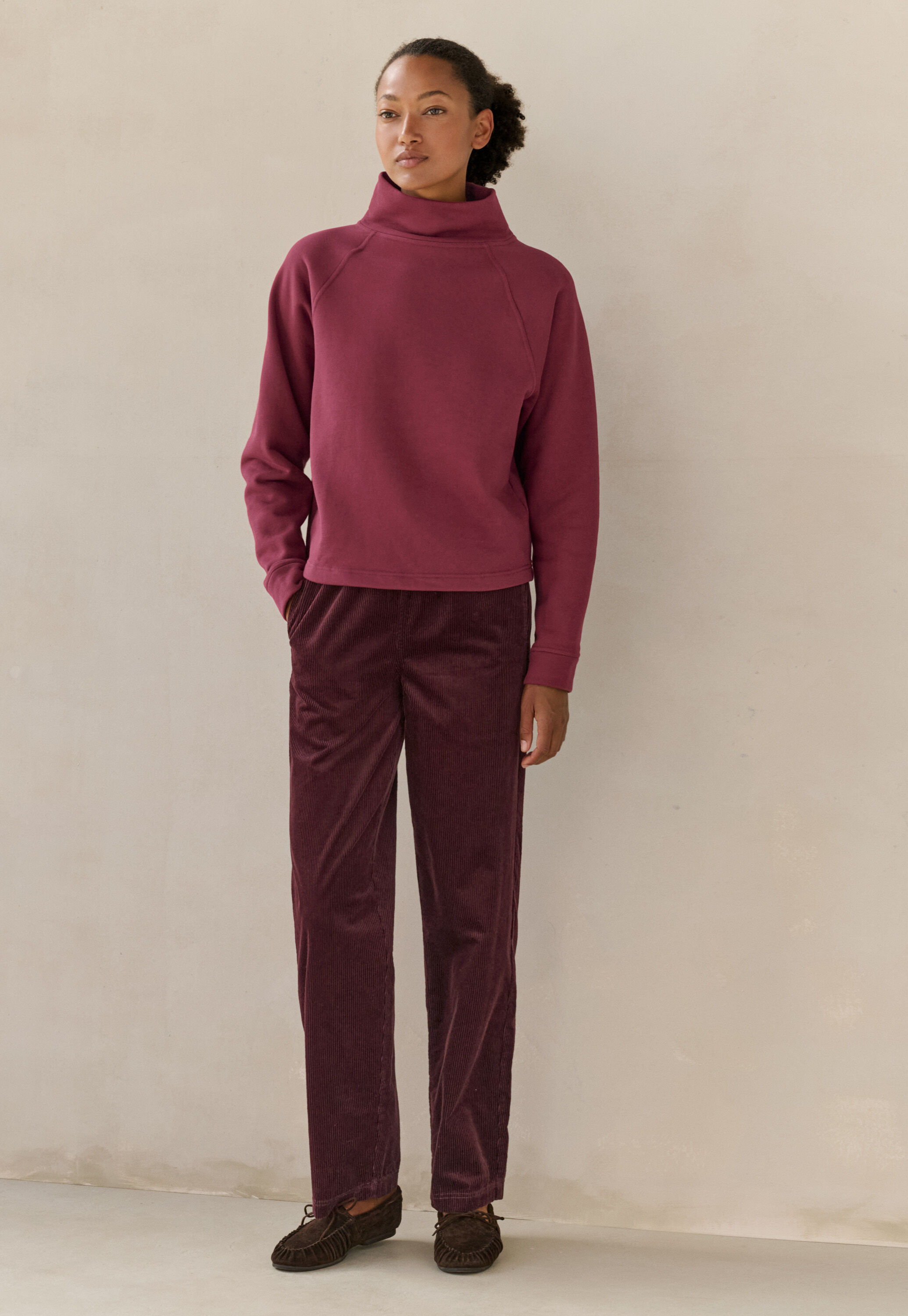 Zip-front cardigan